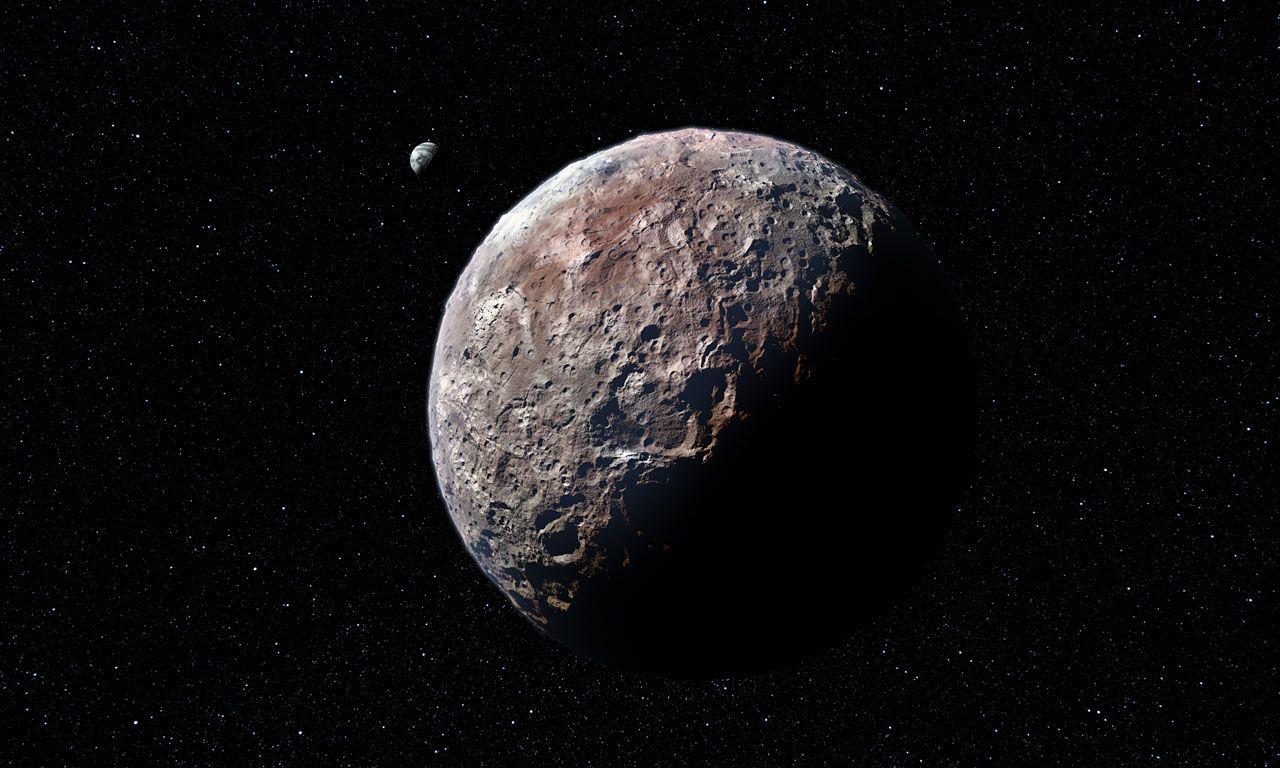 Artist's impression of Pluto and Charon
