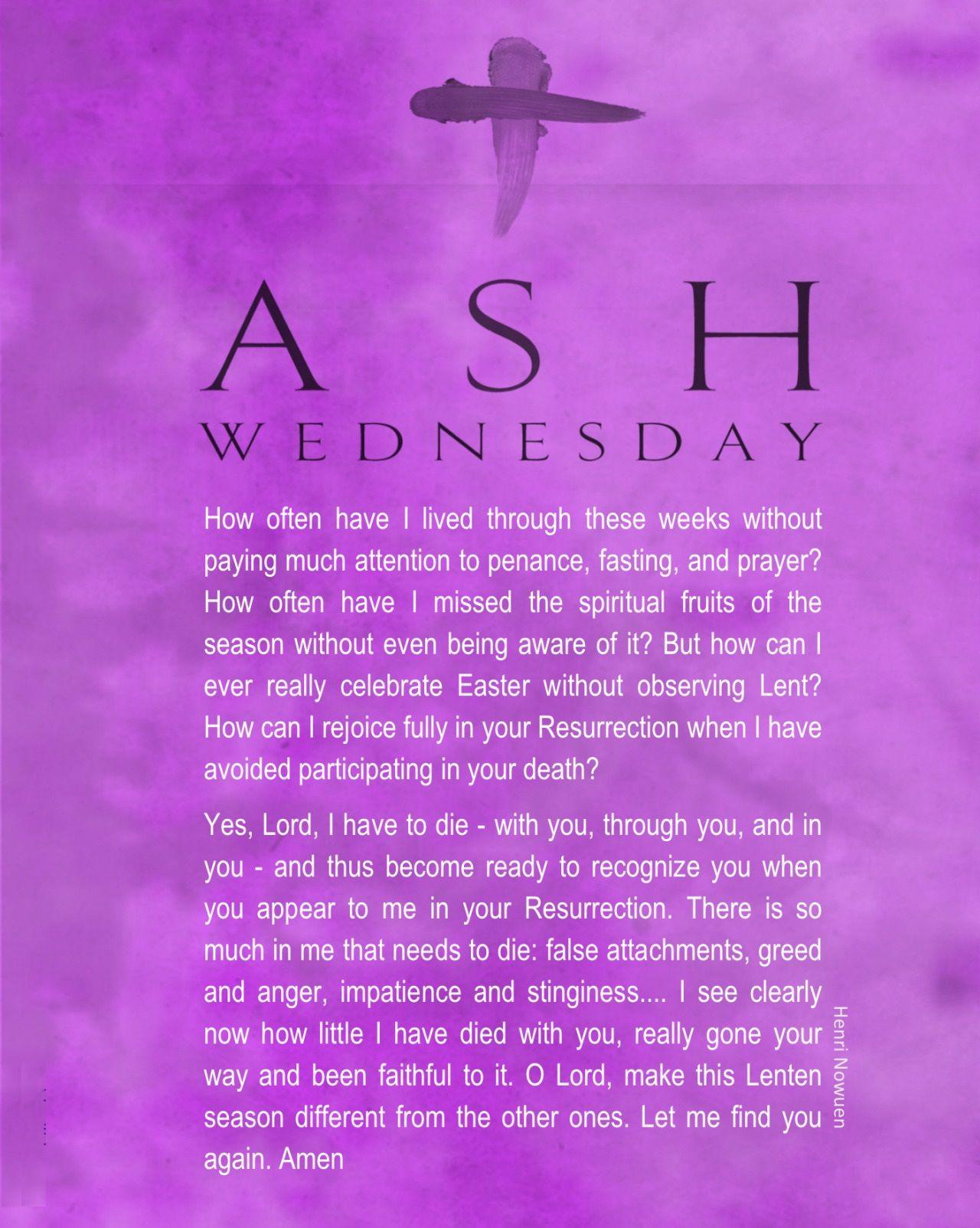 Ash Wednesday Prayer Lent
