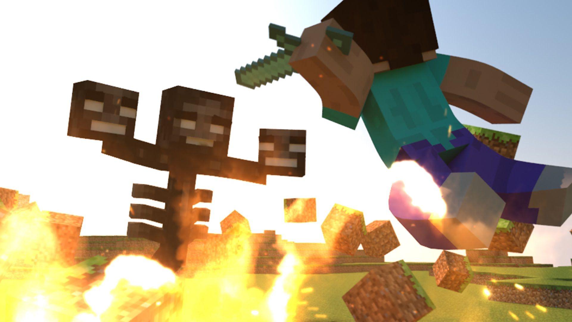 Photo Collection Steve Vs Wither Minecraft