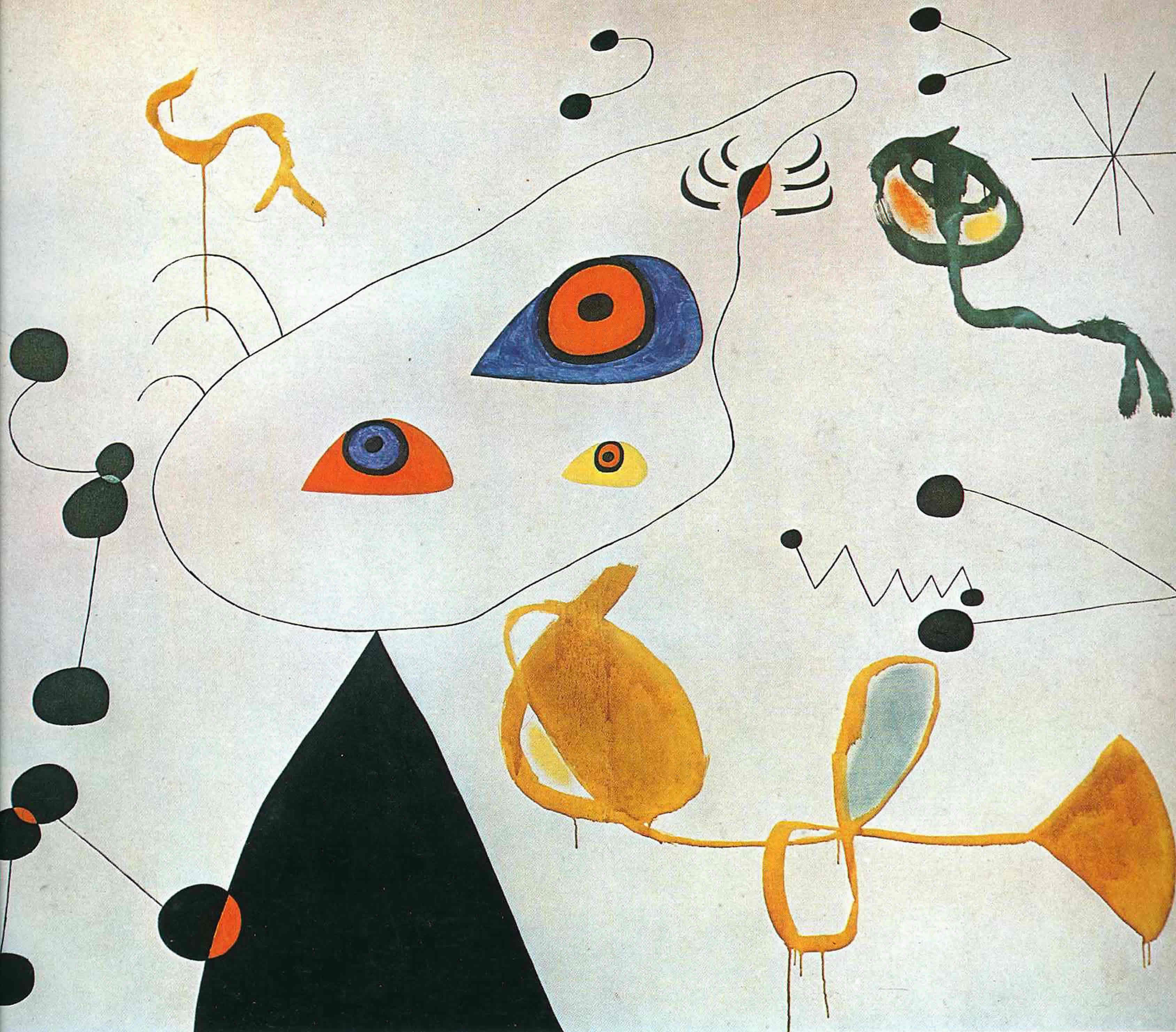 Woman And Bird In The (3376×2962). Joan Miro