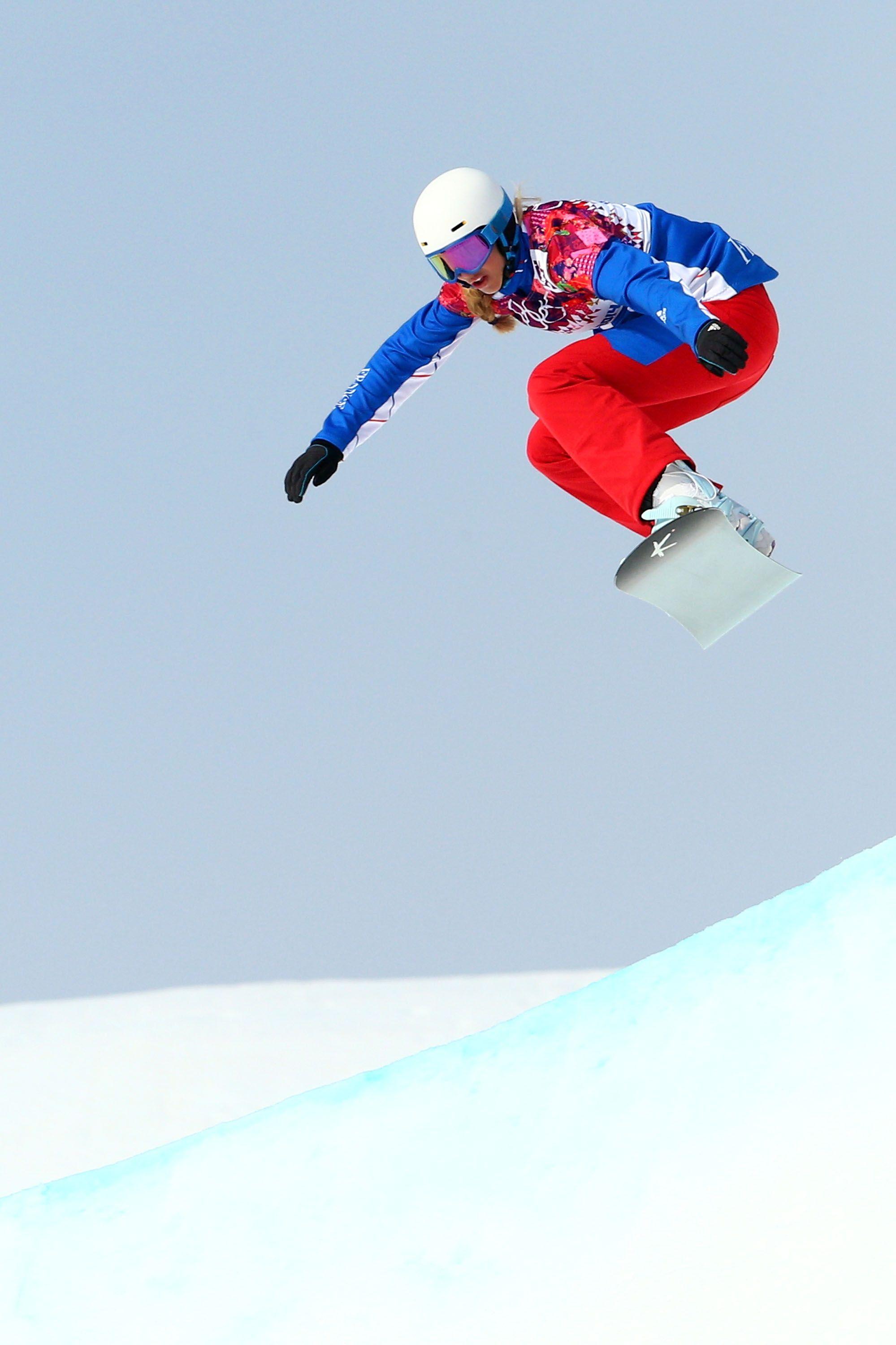Chloe Trespeuch of France during the Ladies' Snowboard Cross