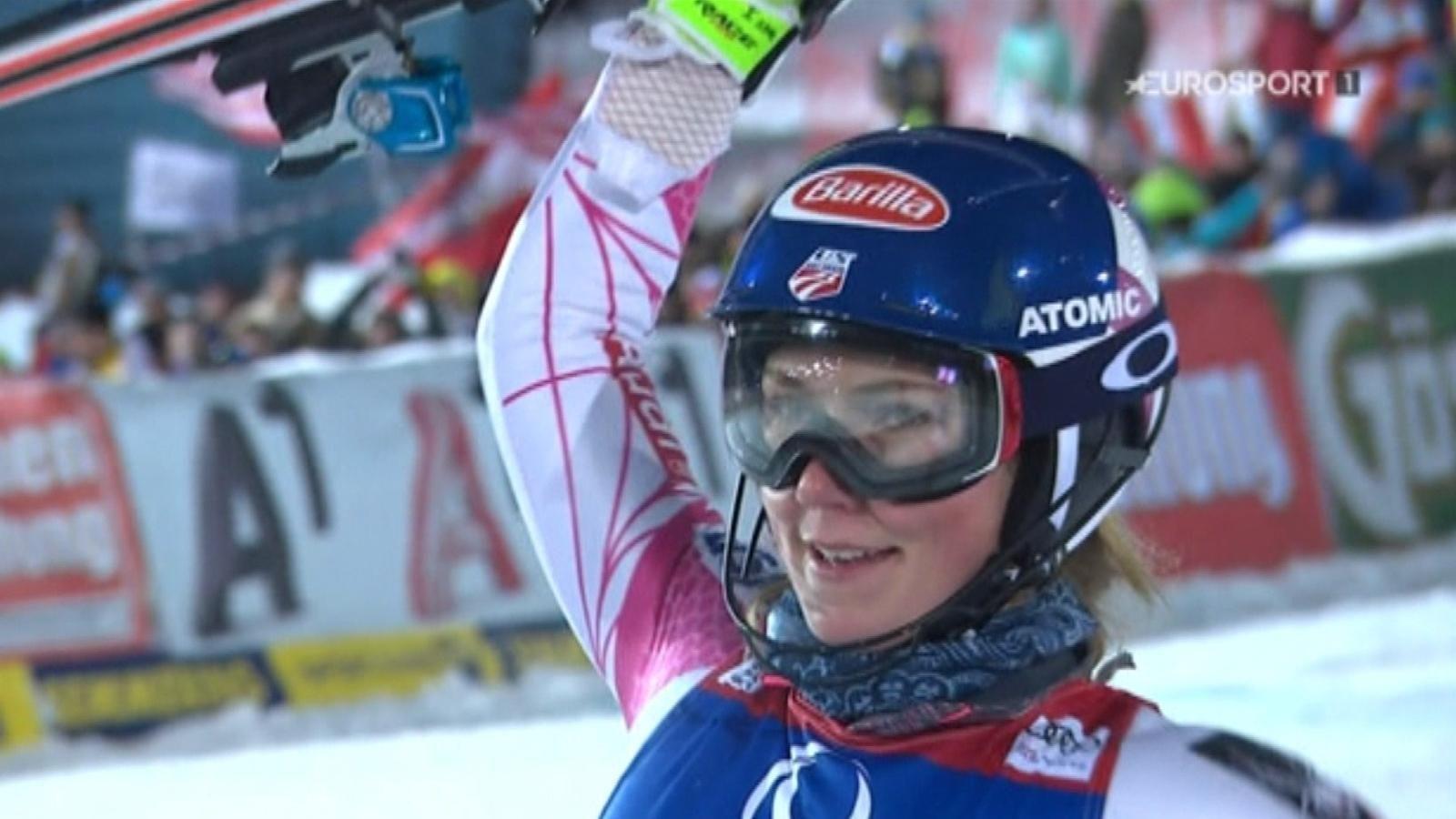 VIDEO Shiffrin surges to historic treble in Semmering
