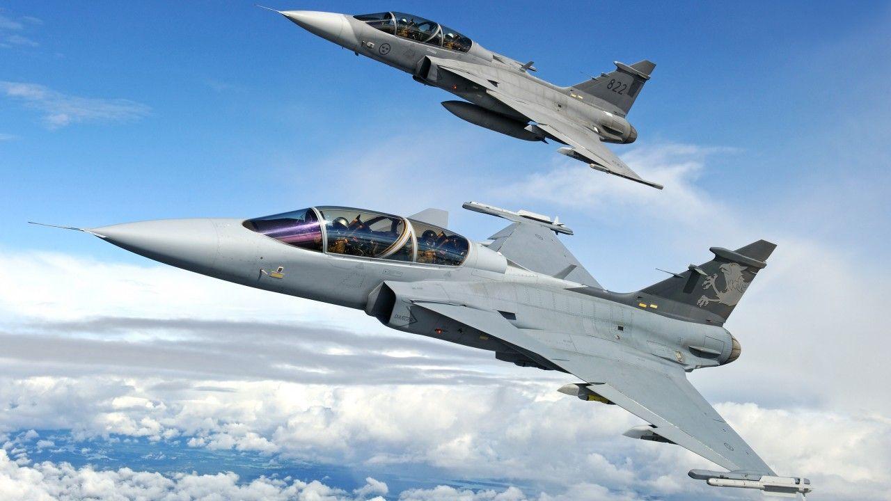 Wallpaper Saab JAS 39 Gripen, Fighter aircraft, Swedish Air Force
