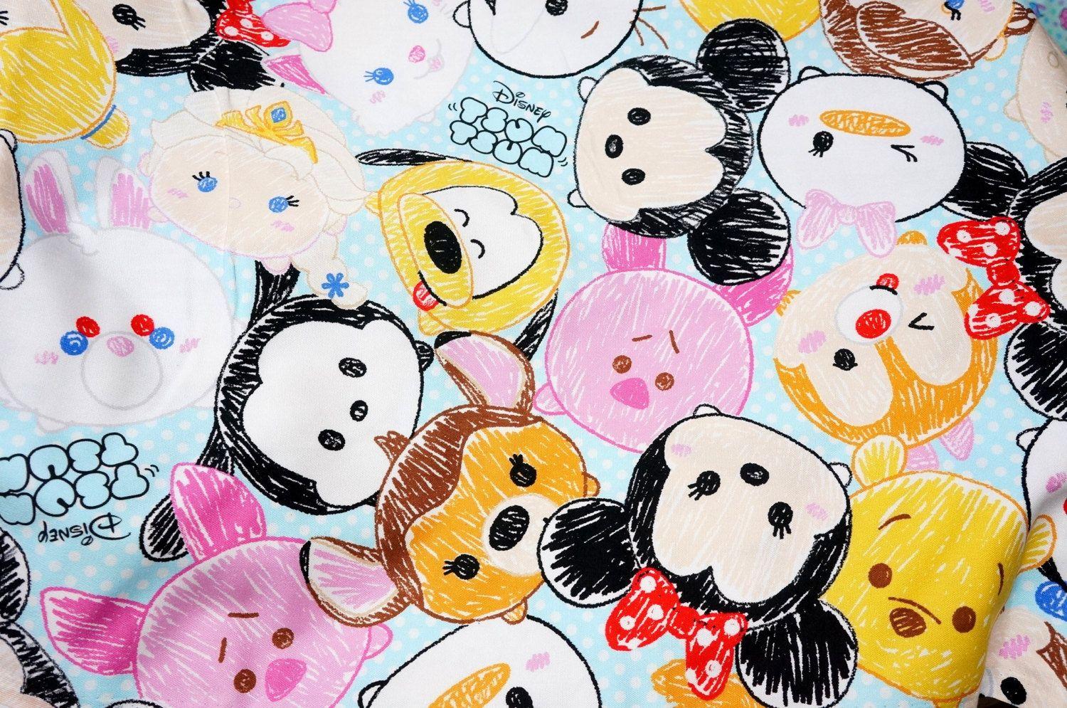 Disney licensed fabric tsum tsum fabric Print 50 cm