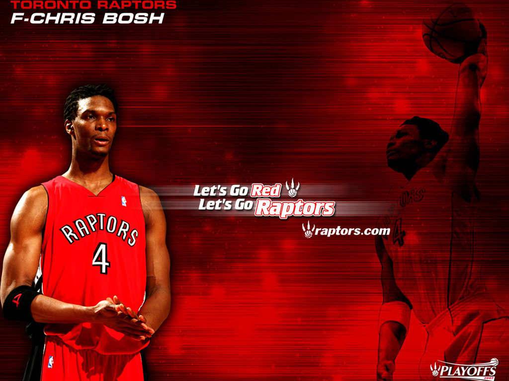 NBA Raptors NO.4 Chris Bosh Go Red Raptors Wallpaper