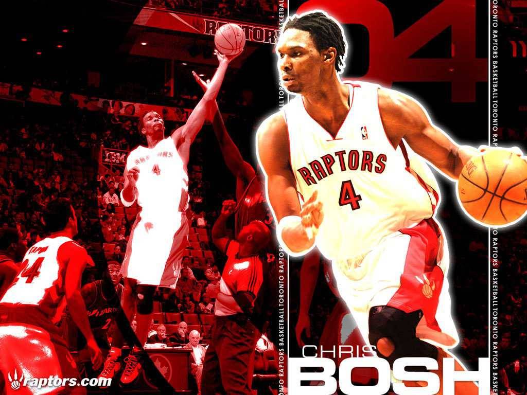 NBA Raptors NO.4 Chris Bosh Raptors Wallpaper