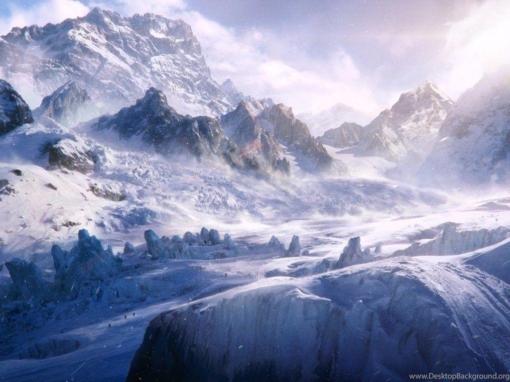 Download Snow Trekking HD Landscape Desktop Wallpaper. Desktop