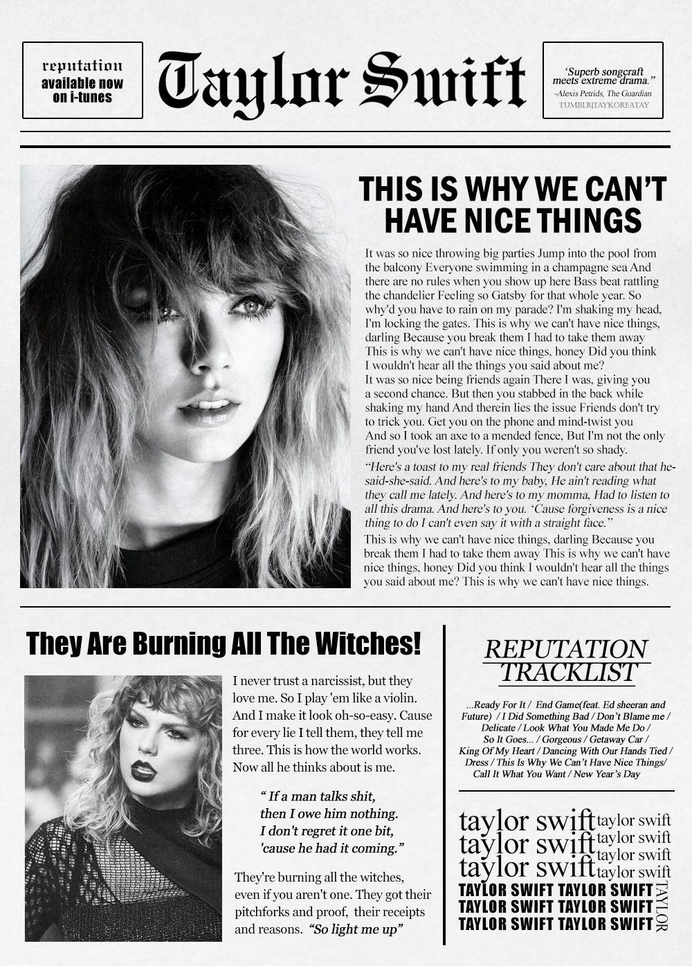 Reputation Are you ready for it?. Taylor swift
