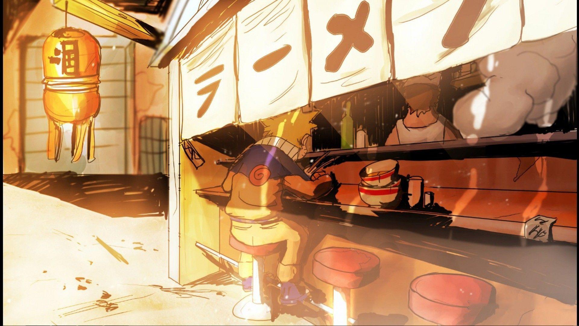 restaurant, konoha, anime, anime boys, Uzumaki Naruto, Ramen, stool wallpaper