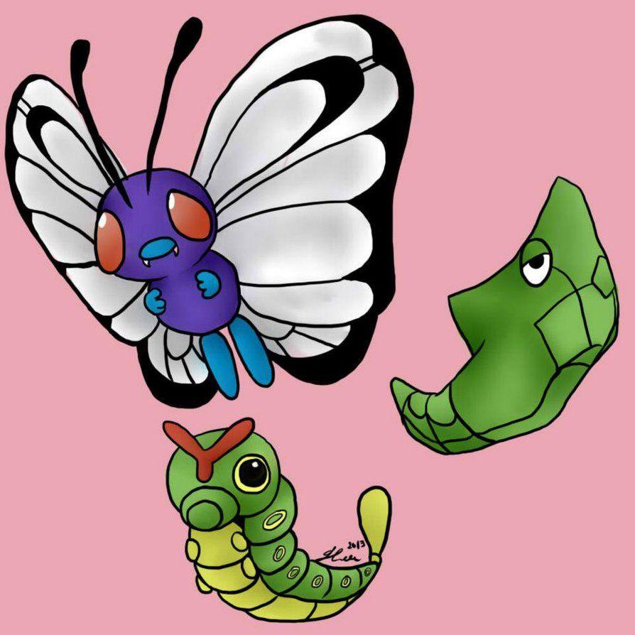 Caterpie, Metapod, Butterfree