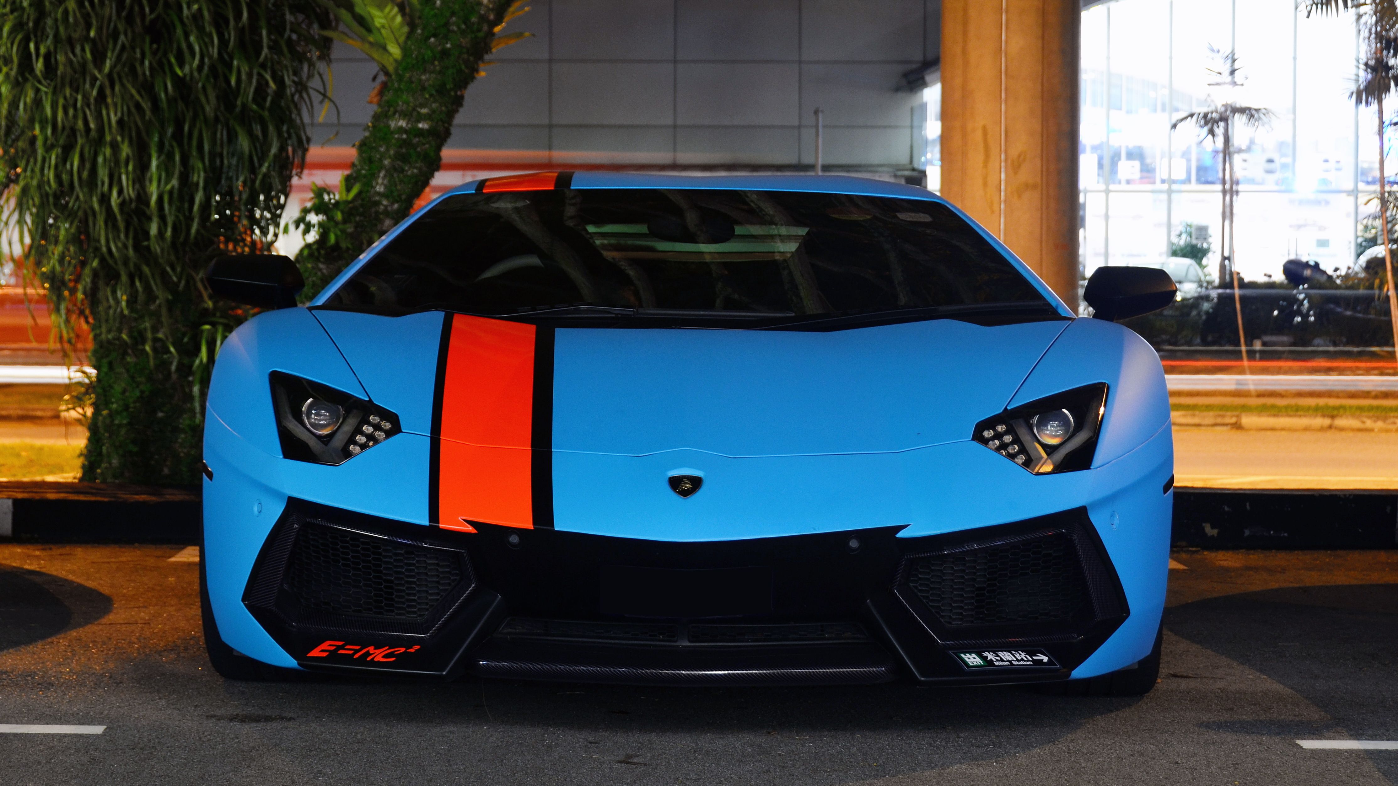 Download Wallpaper Lamborghini, Aventador, Lp700- Blue