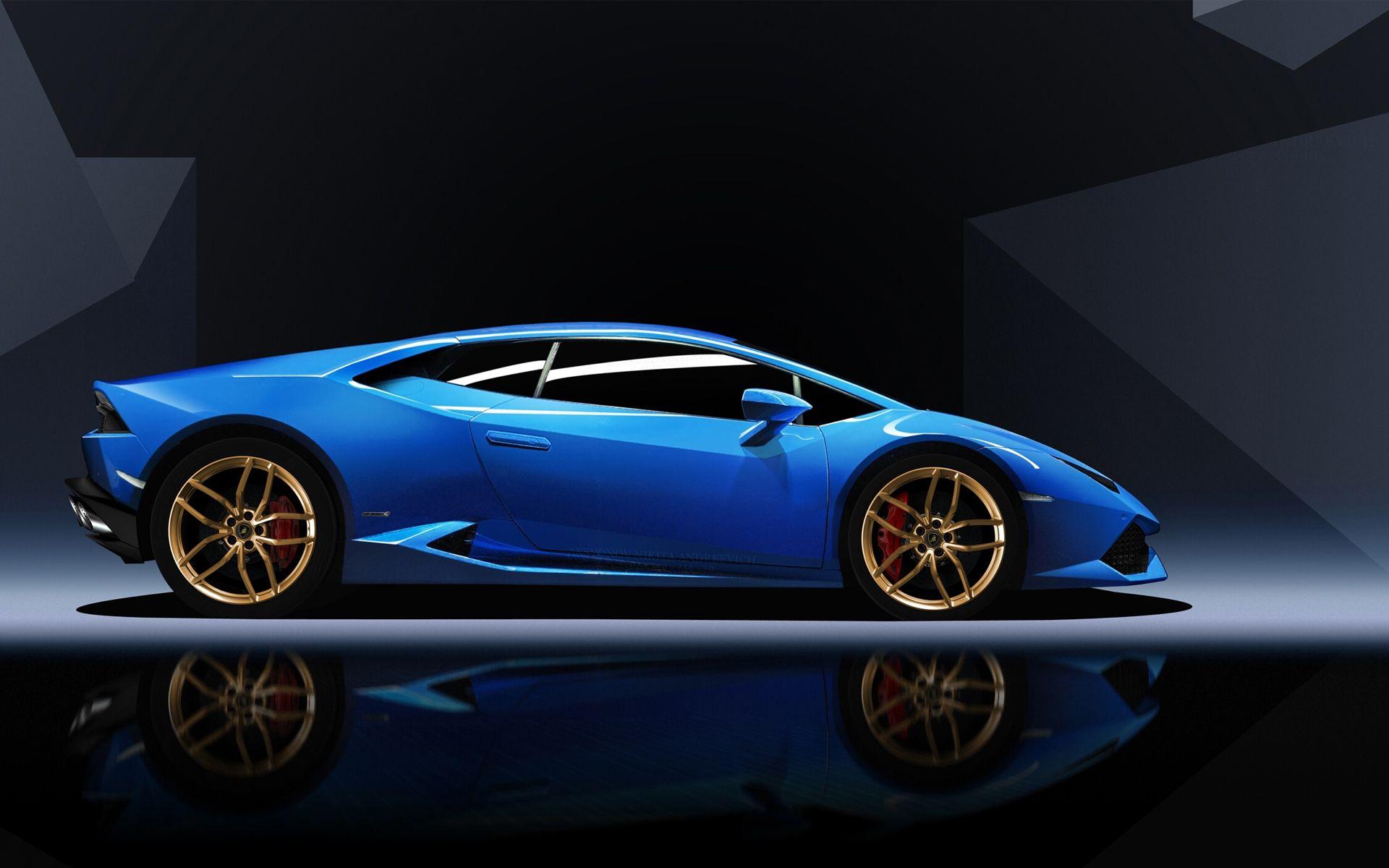 Download Blue Lamborghini Wallpaper Desktop Background