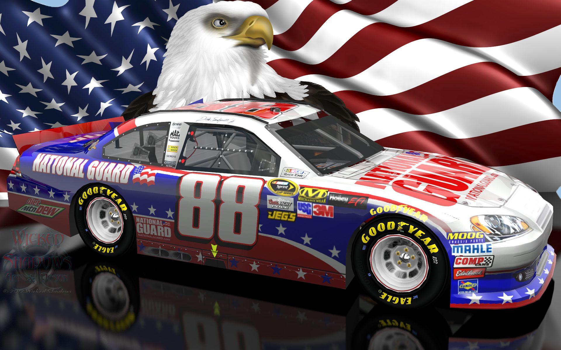 Dale Earnhardt Jr NASCAR Unites Patriotic wallpaper 16x10
