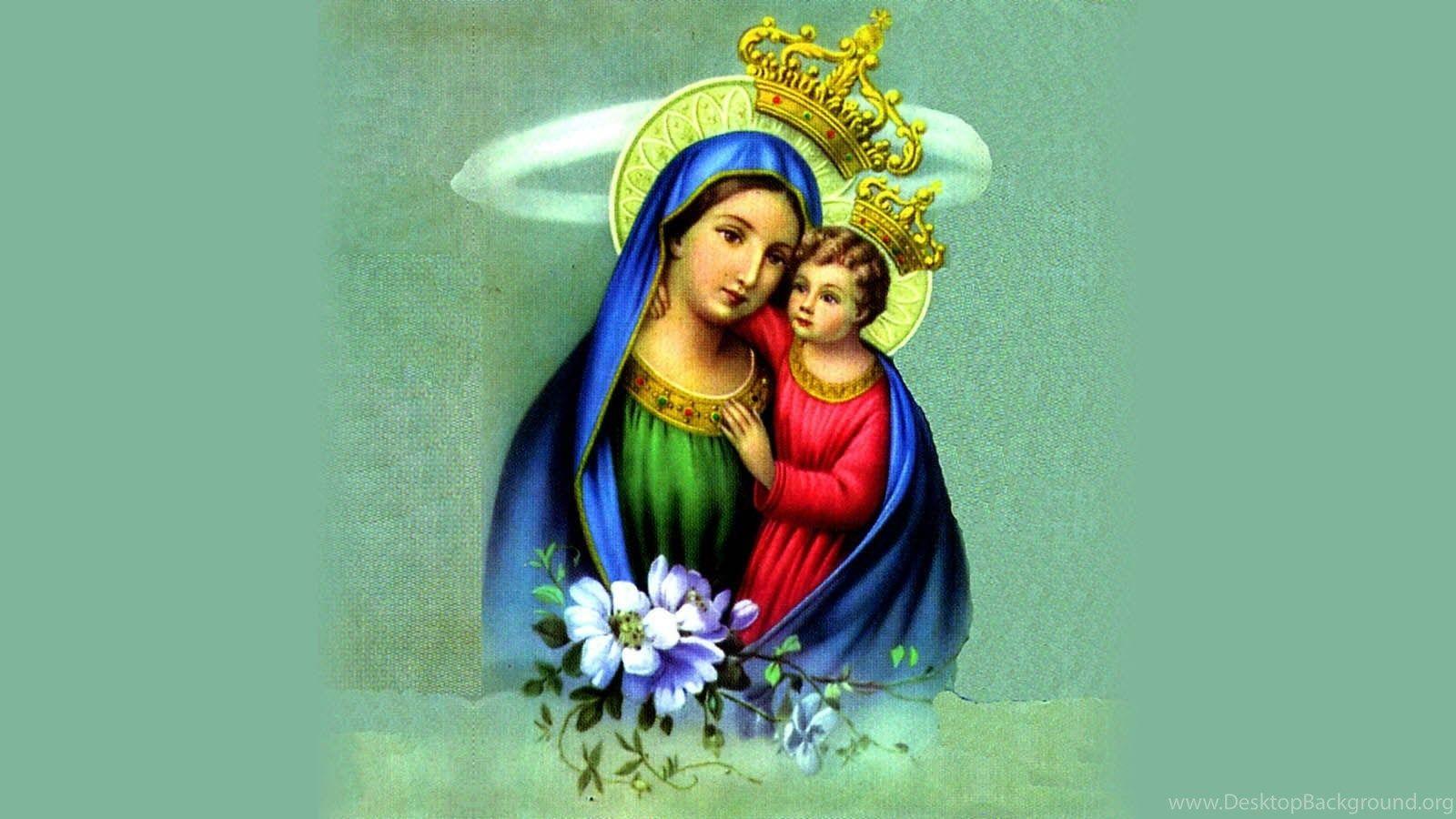 Mother Mary With Baby Jesus Christ Wallpaper Picture Download