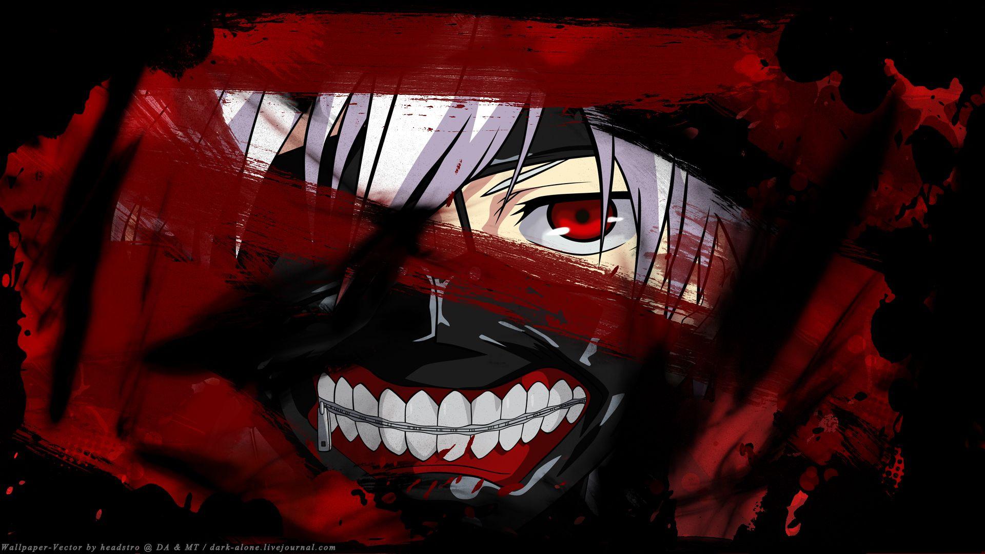 Download wallpaper 1920x1080 tokyo ghoul, artwork, ken kaneki