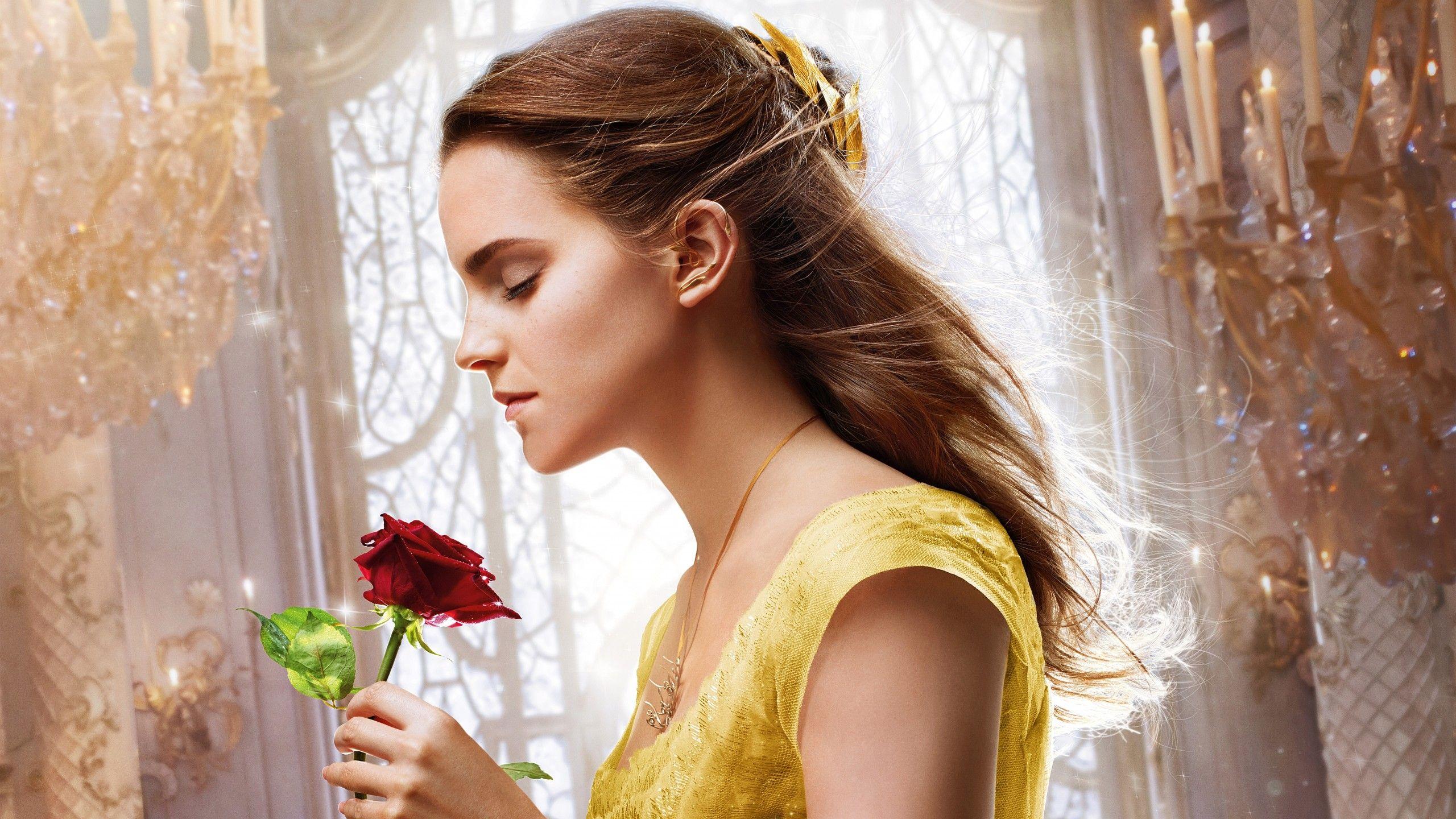 Wallpaper Emma Watson, Beauty and the Beast, Belle, Movies