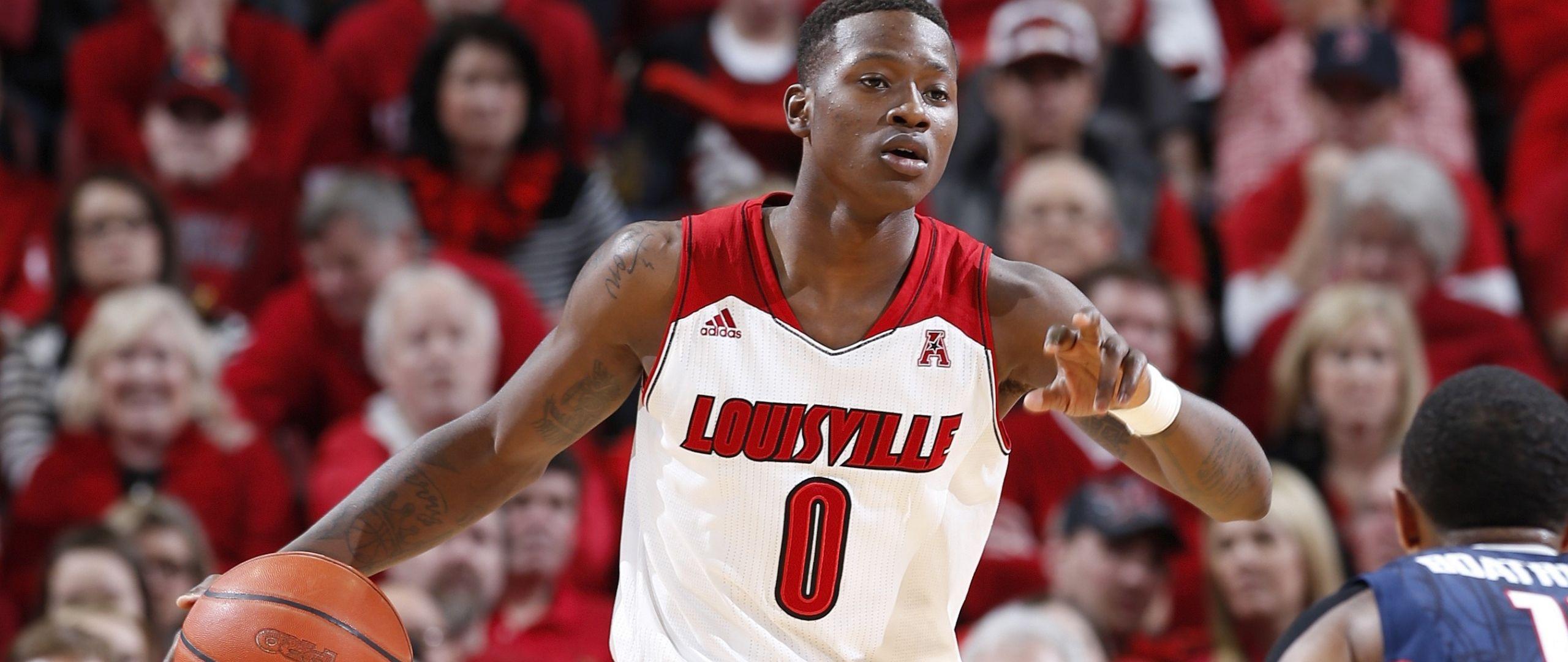 Download Wallpaper 2560x1080 Terry rozier, Louisville, Basketball