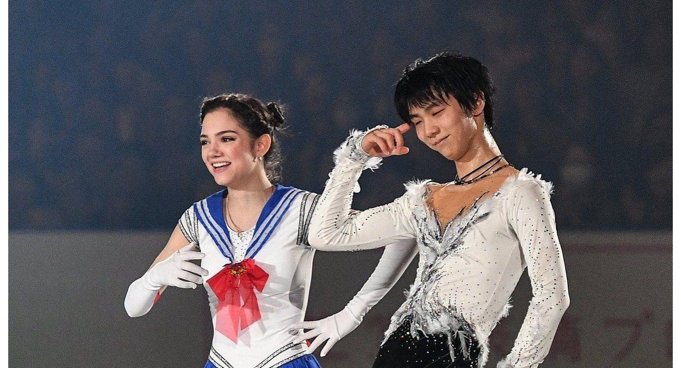 Evgenia Medvedeva Yuzuru Hanyu World Team 1400×757