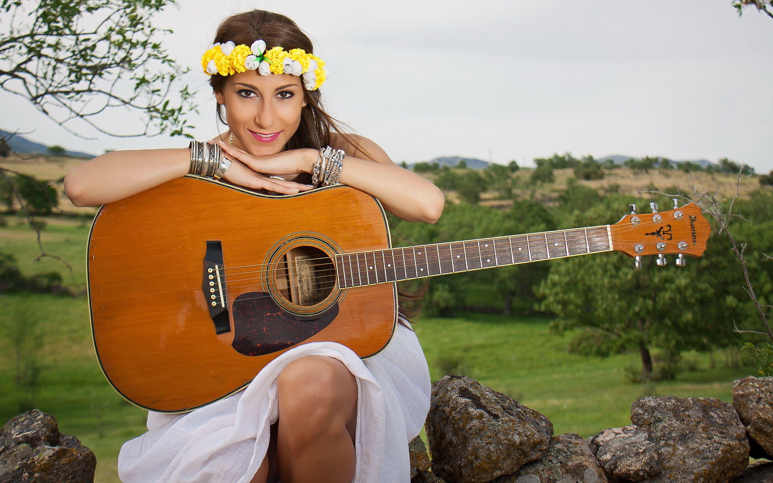 Wallpaper.wiki Girl Guitar Music Background Country Singer Photo