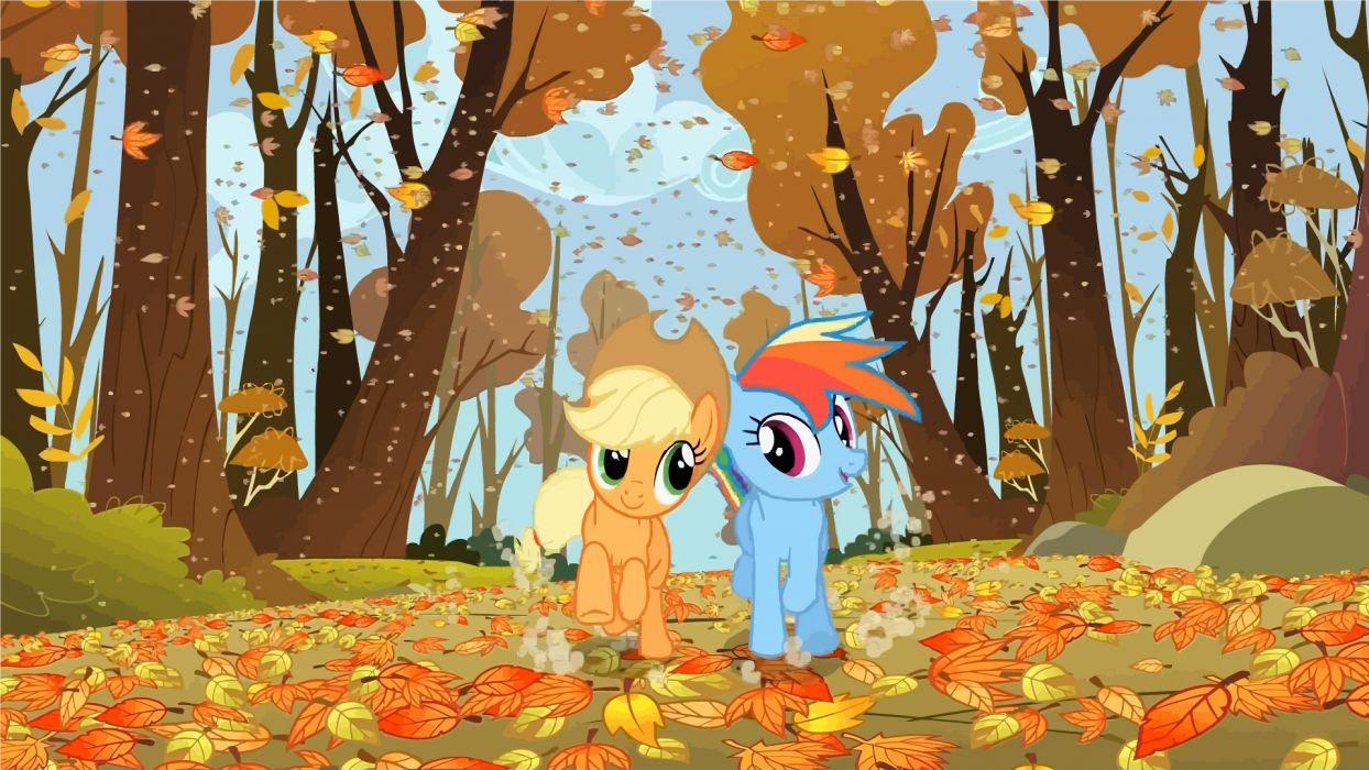 Autumn My Little Pony Rainbow Dash Applejack wallpaperx1080