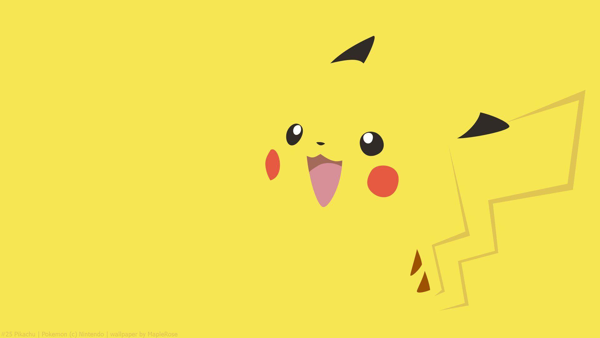 Pikachu Wallpaper 4K, Pokemon, Yellow background