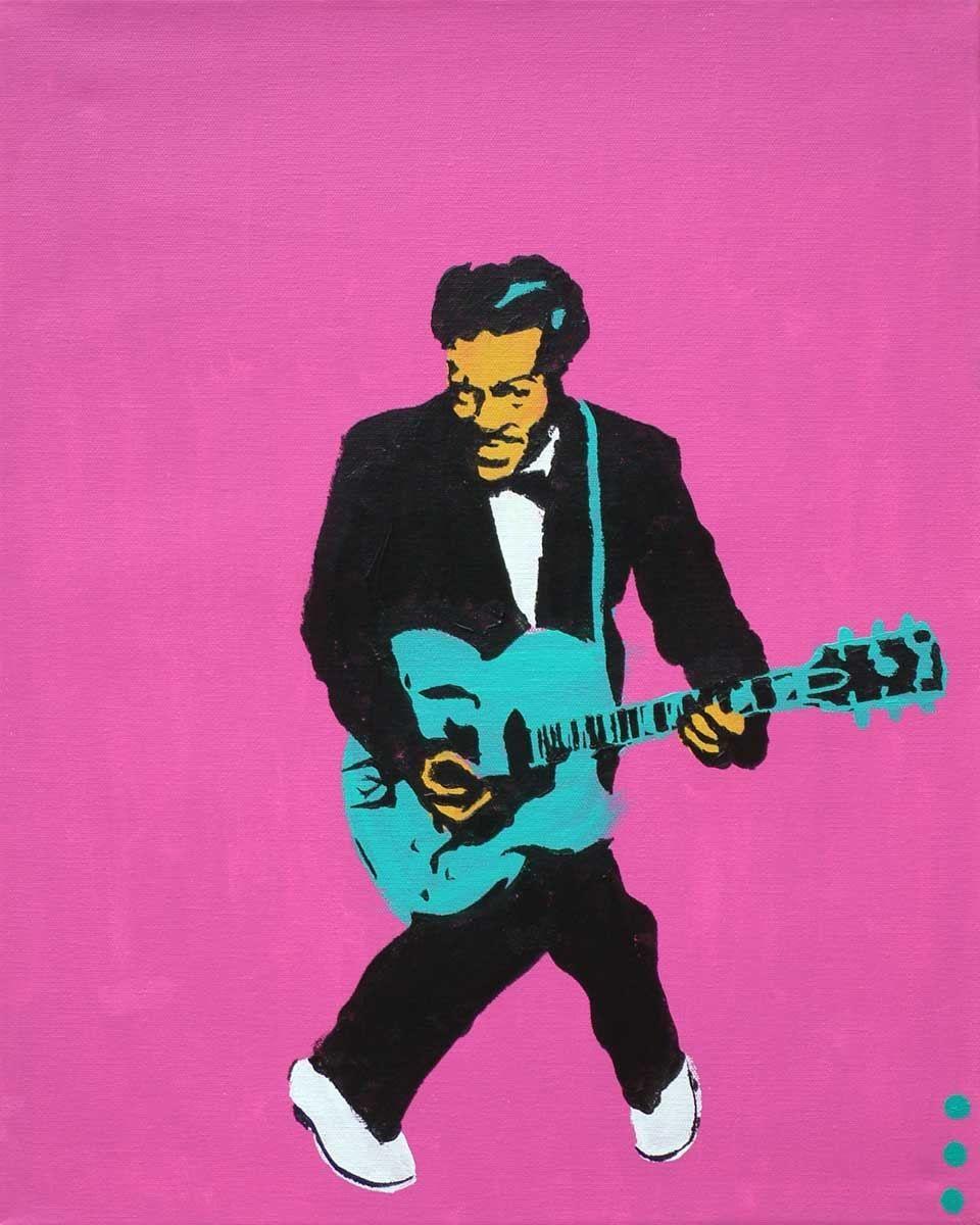 chuck berry pics. chuck berry on pink. Rock & Rock Genres