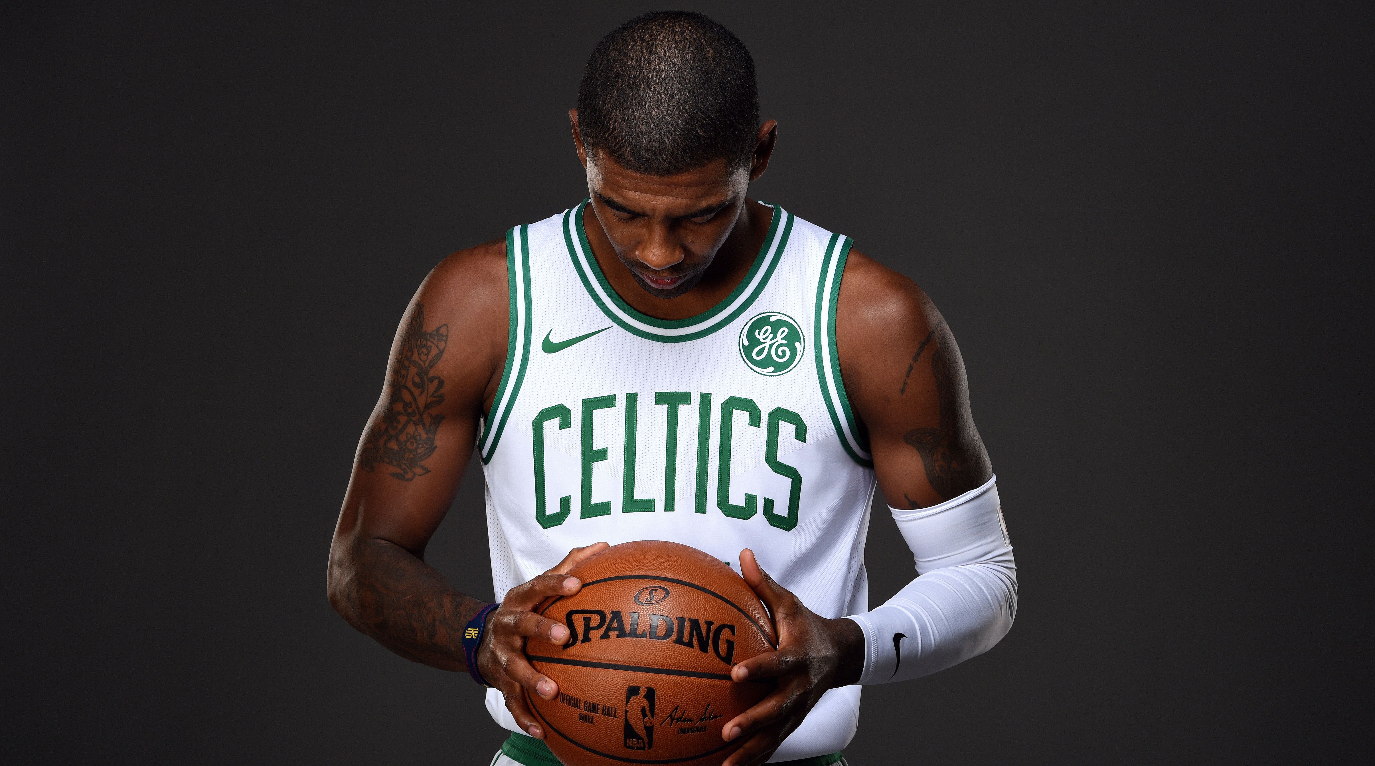 NBA2K18 Kyrie Irving alternate cover features Celtics uniform