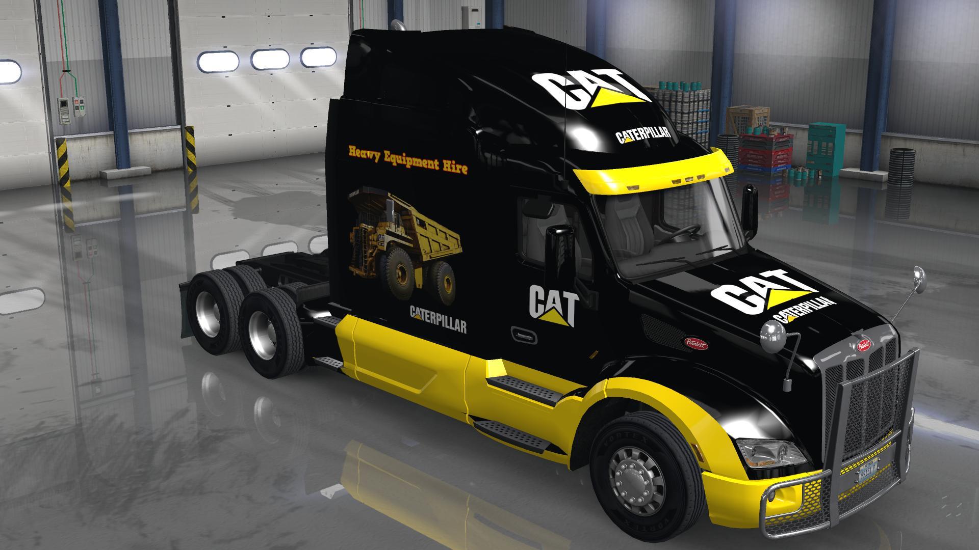 PETERBILT 579 CAT SKIN V1.0 MOD Truck Simulator Mods