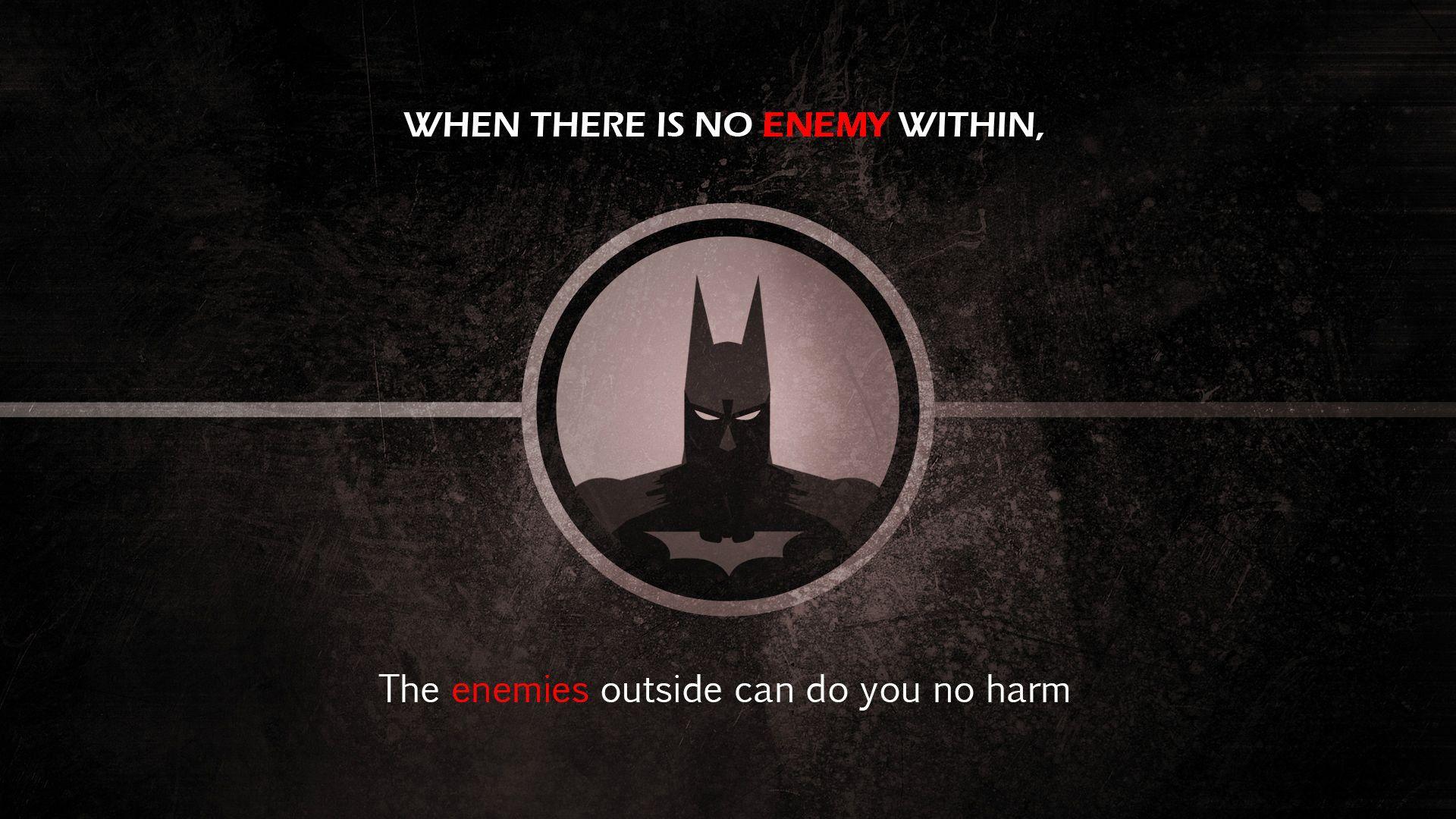 Batman Comics Quotes Typography