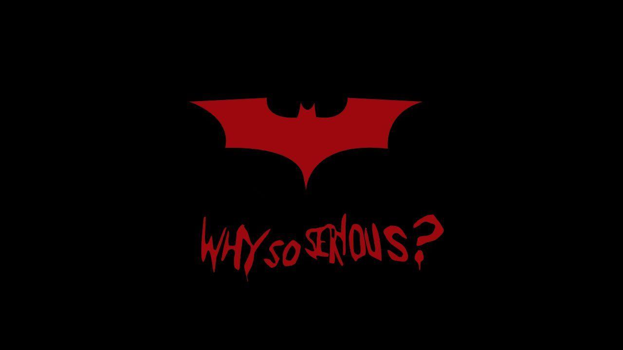 Wallpaper Why So Serious?, Batman, Joker, Popular quotes, Minimal
