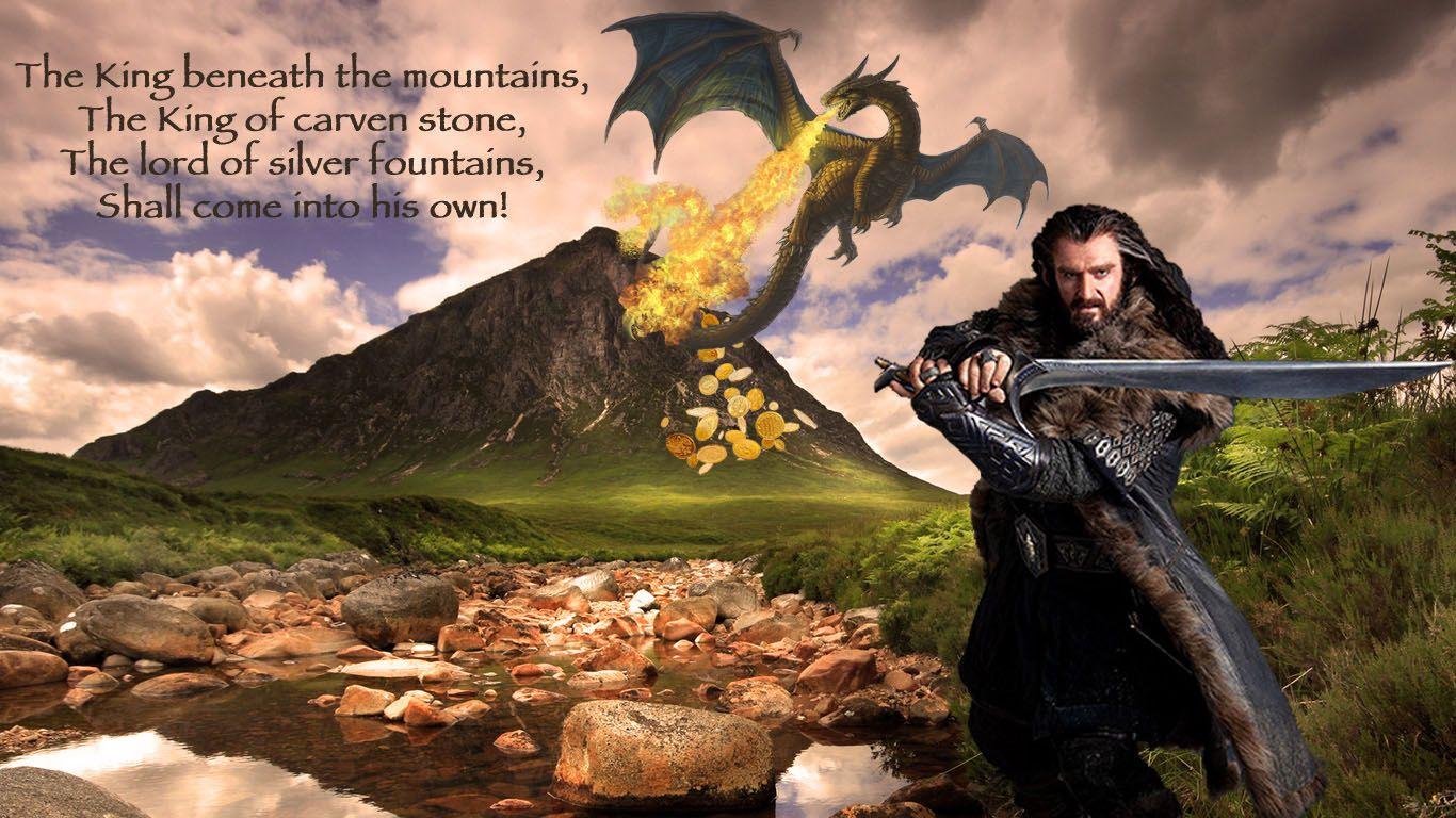 Thorin Oakenshield in the The Hobbit desktop wallpaper 1024×683