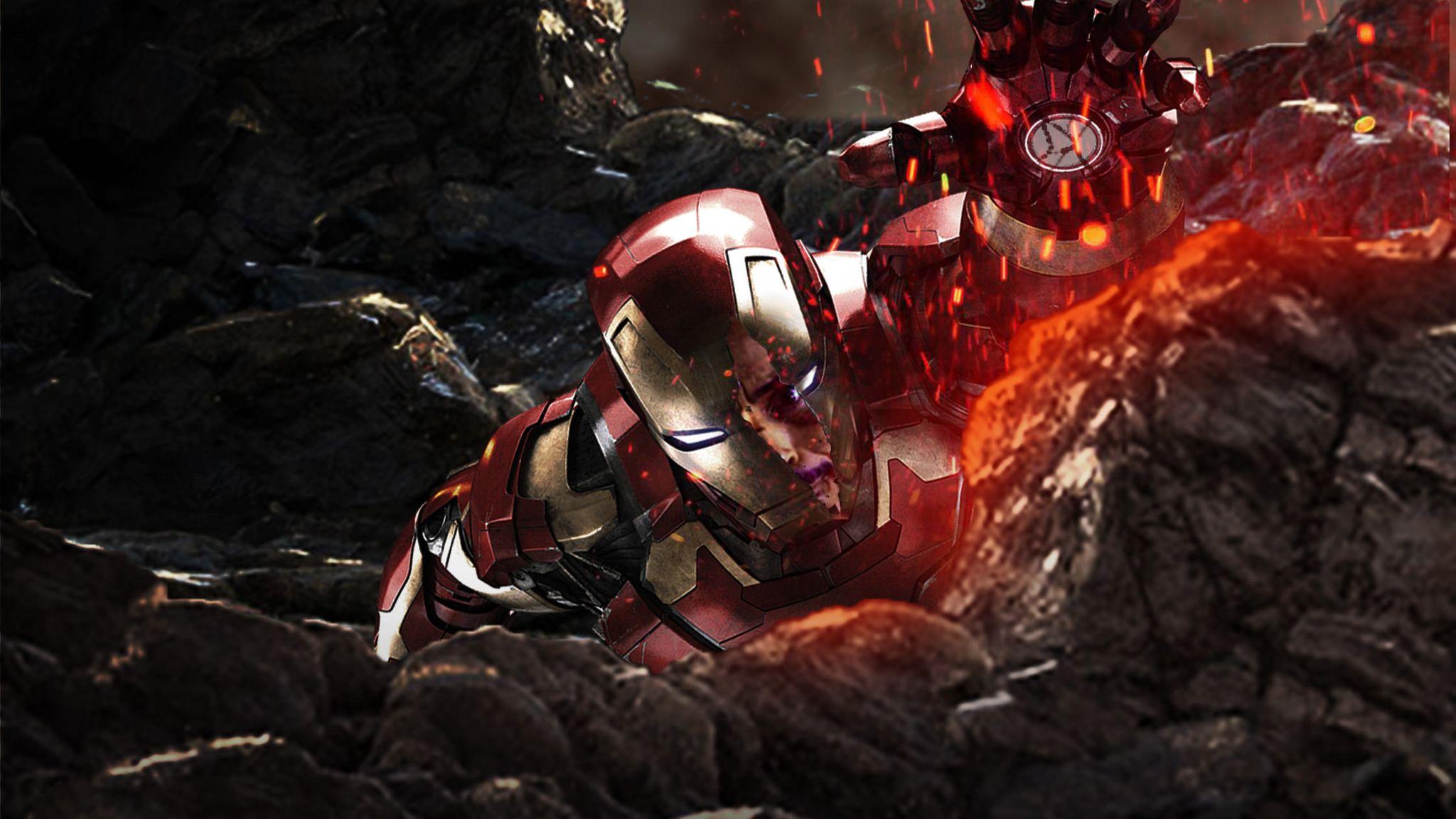 Iron Man In Avengers Infinity War 2048x1152 Resolution