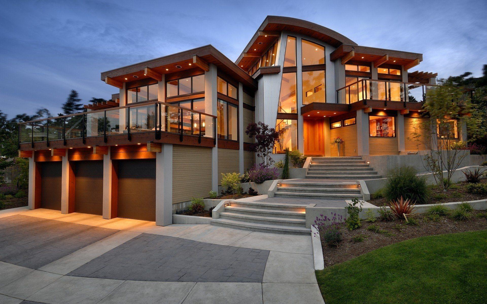 Modern Luxury House Desktop HD Wallpaper 62362 1920x1200px