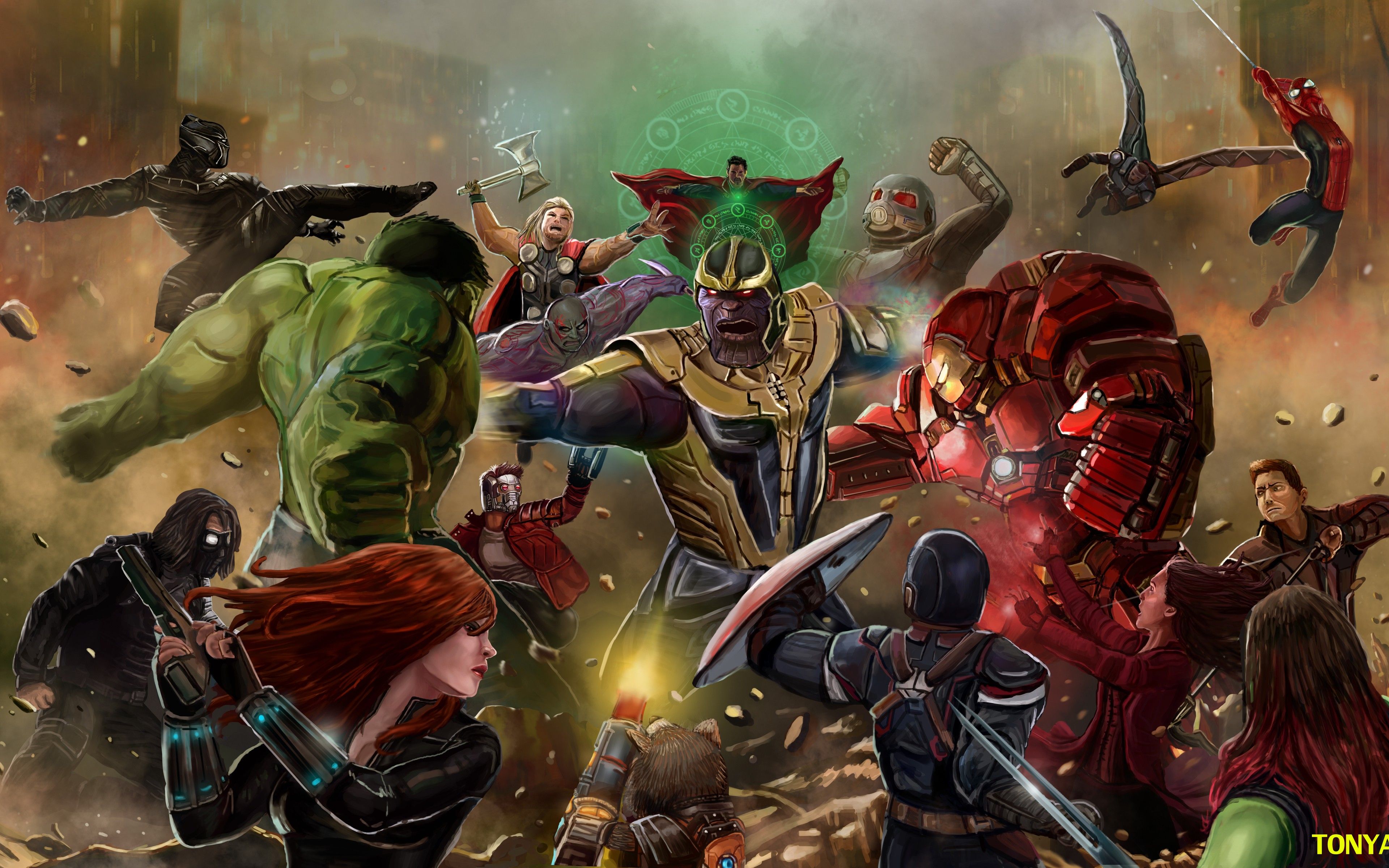 Thanos Avengers Infinity War Art Wallpaper 4K HD Free Download