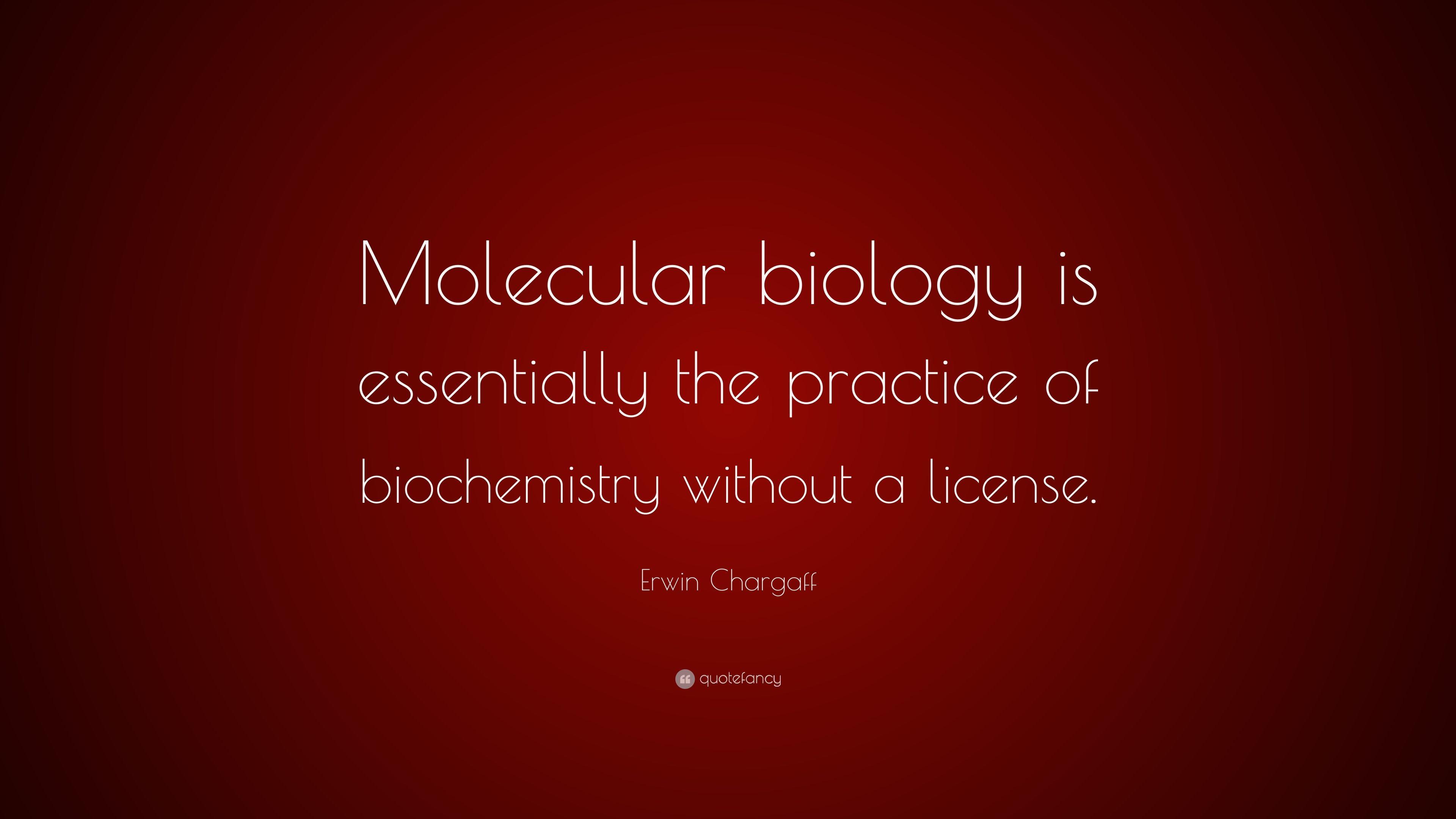 Erwin Chargaff Quote: “Molecular biology is essentially