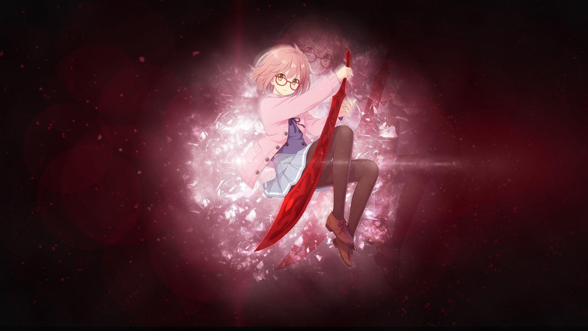 Wallpaper of Mirai Kuriyama from Kyoukai no Kanata Beyond