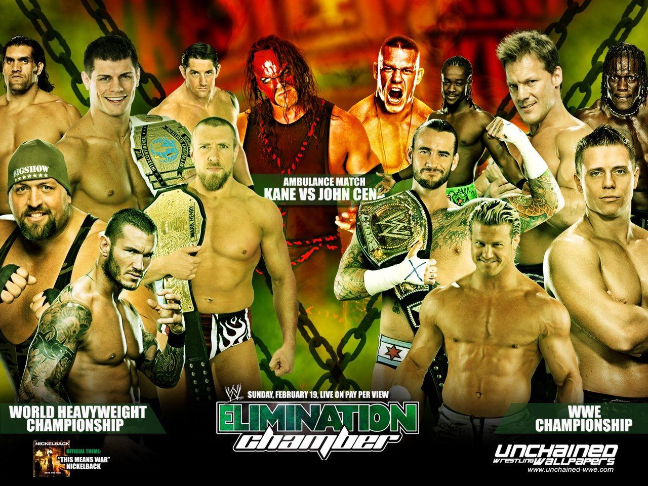 WWE Elimination Chamber 2012 Wallpaper and Background