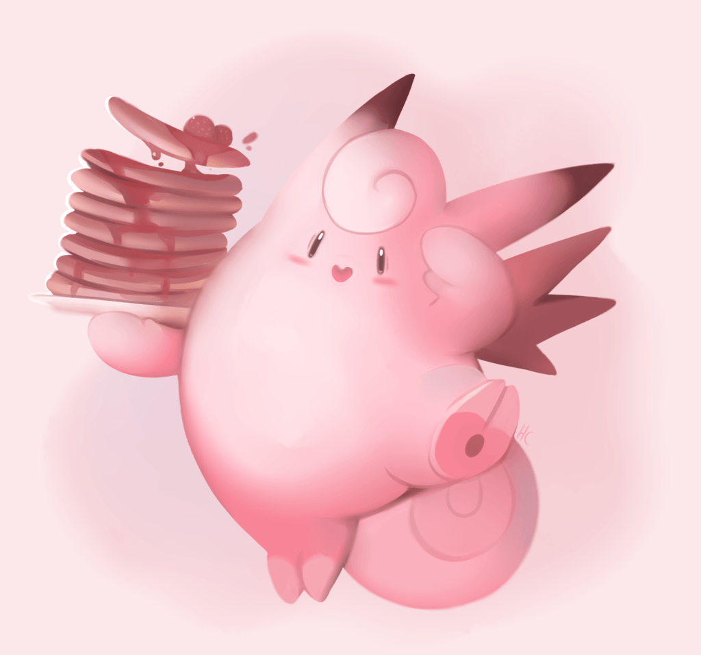 Clefable With Pancakes