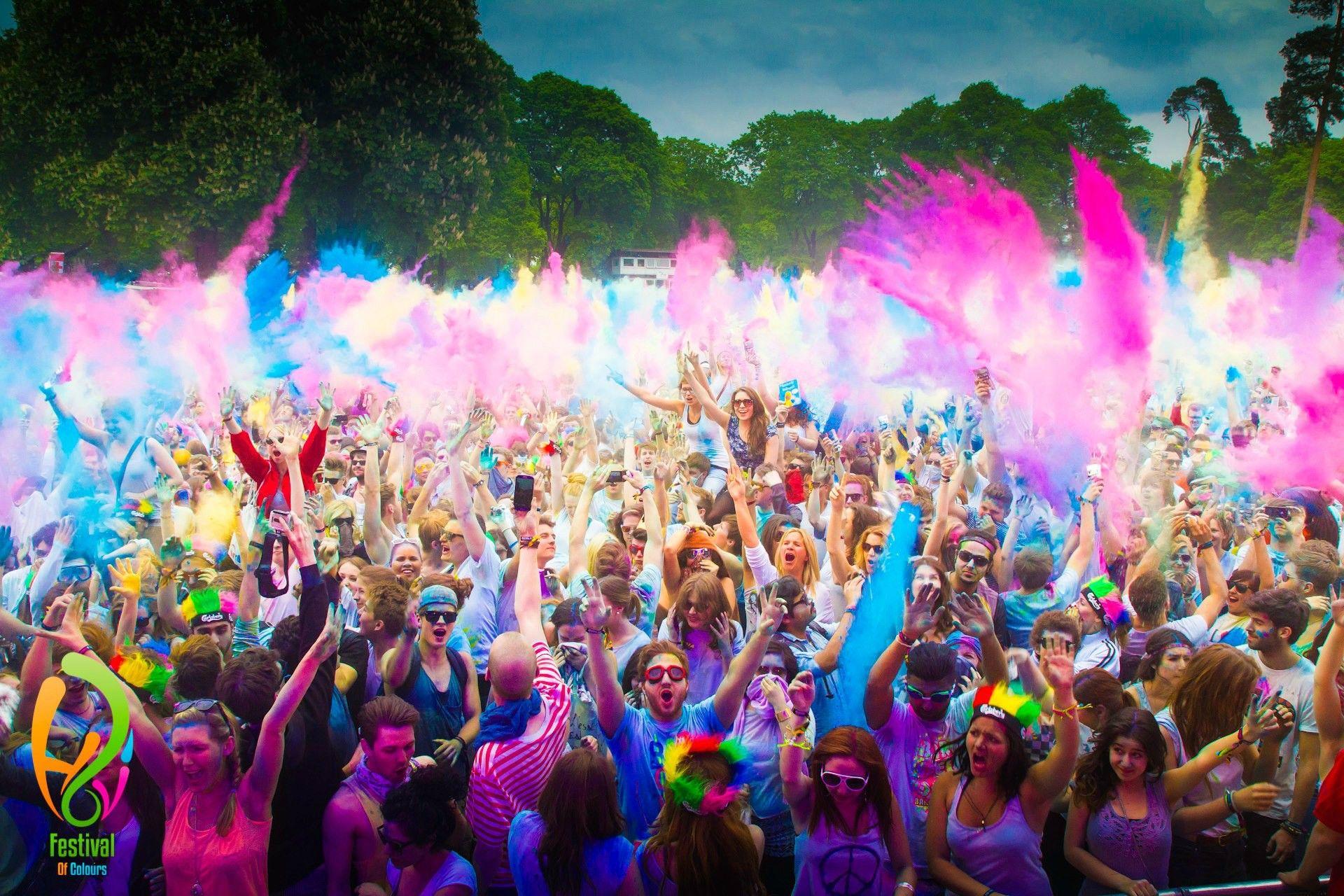 Holi Festival Party and Background