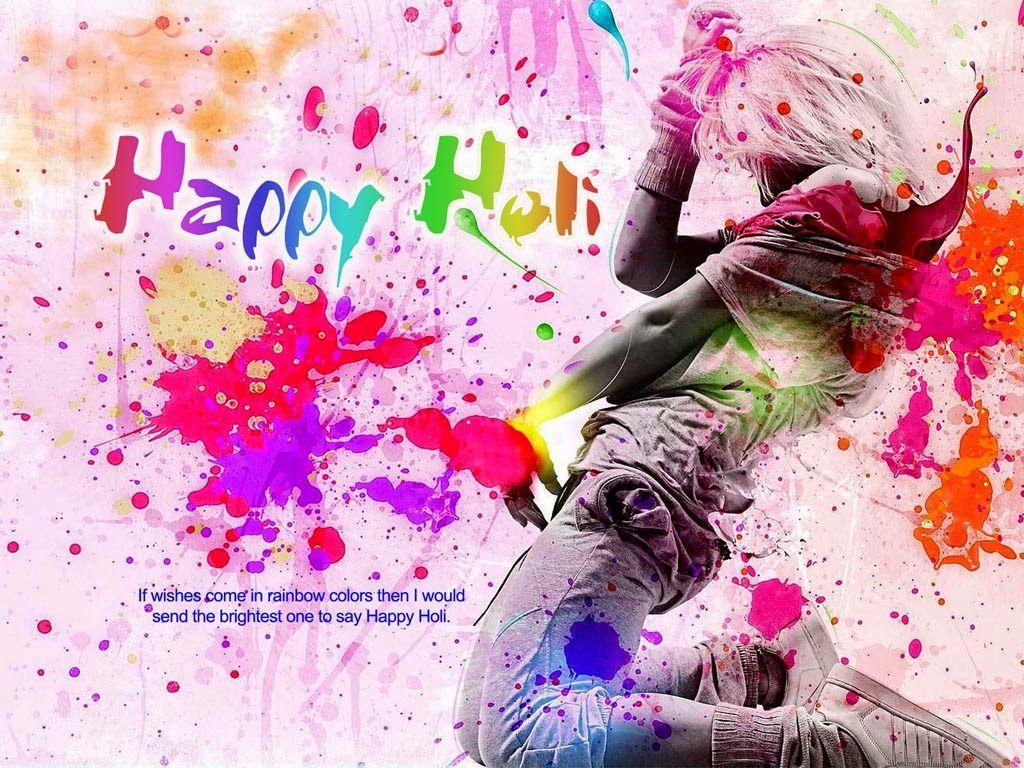 Happy Holi Festivals Wishes Nice Colorful Wallpaper