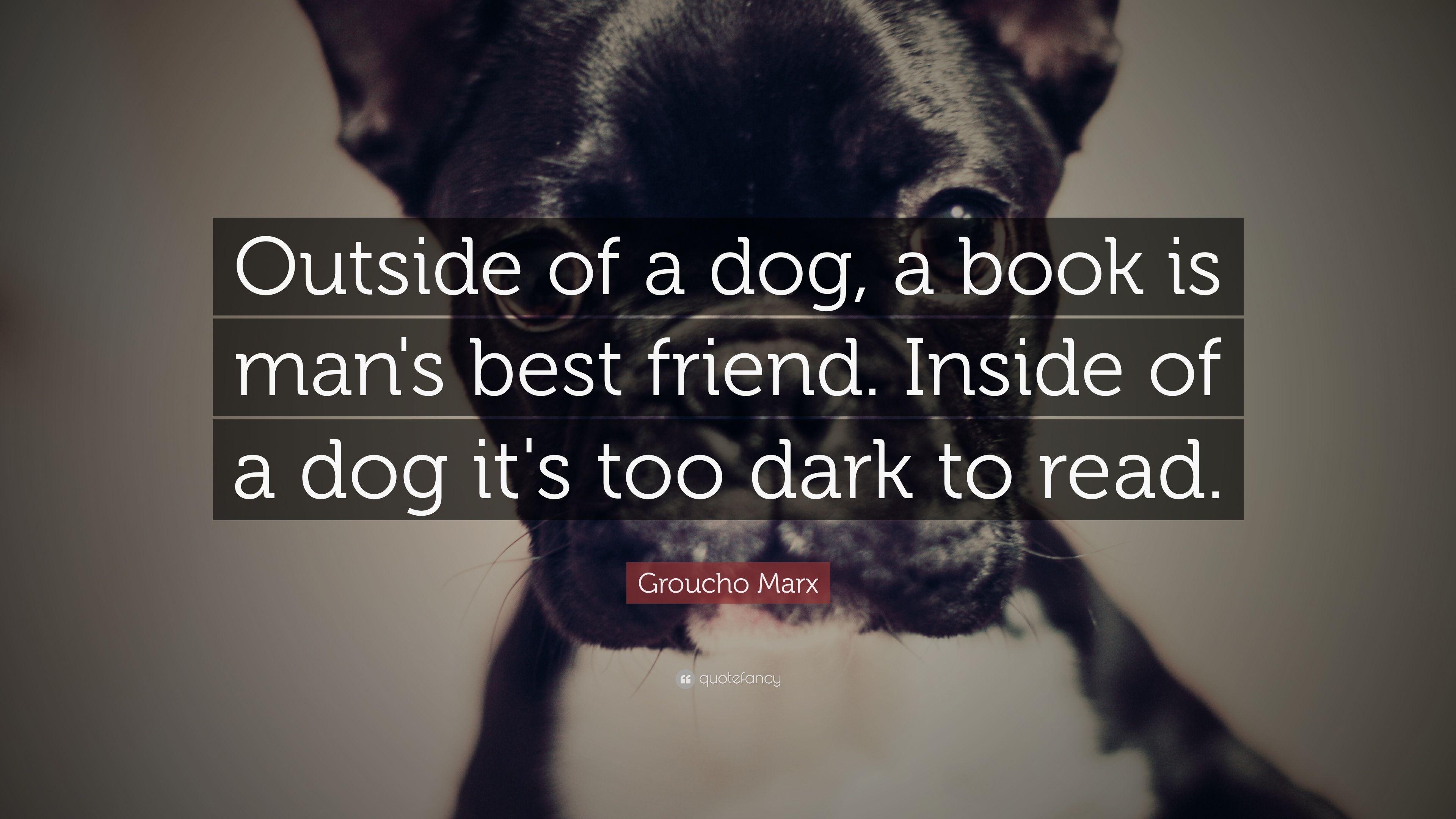 Groucho Marx Quote: “Outside of a dog, a book is man's best friend