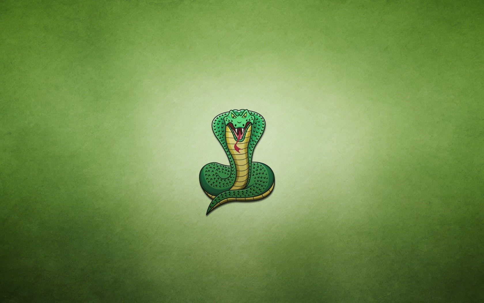 Snake Cobra Green Minimalism
