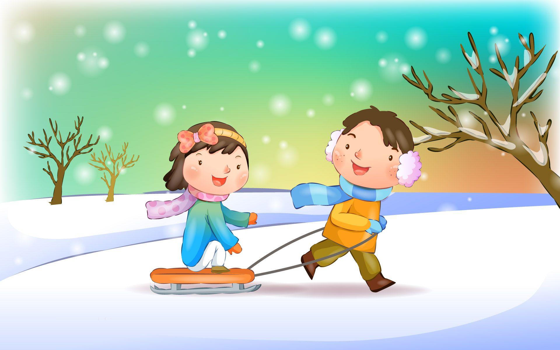 Winter Cartoon Wallpapers - Wallpaper Cave