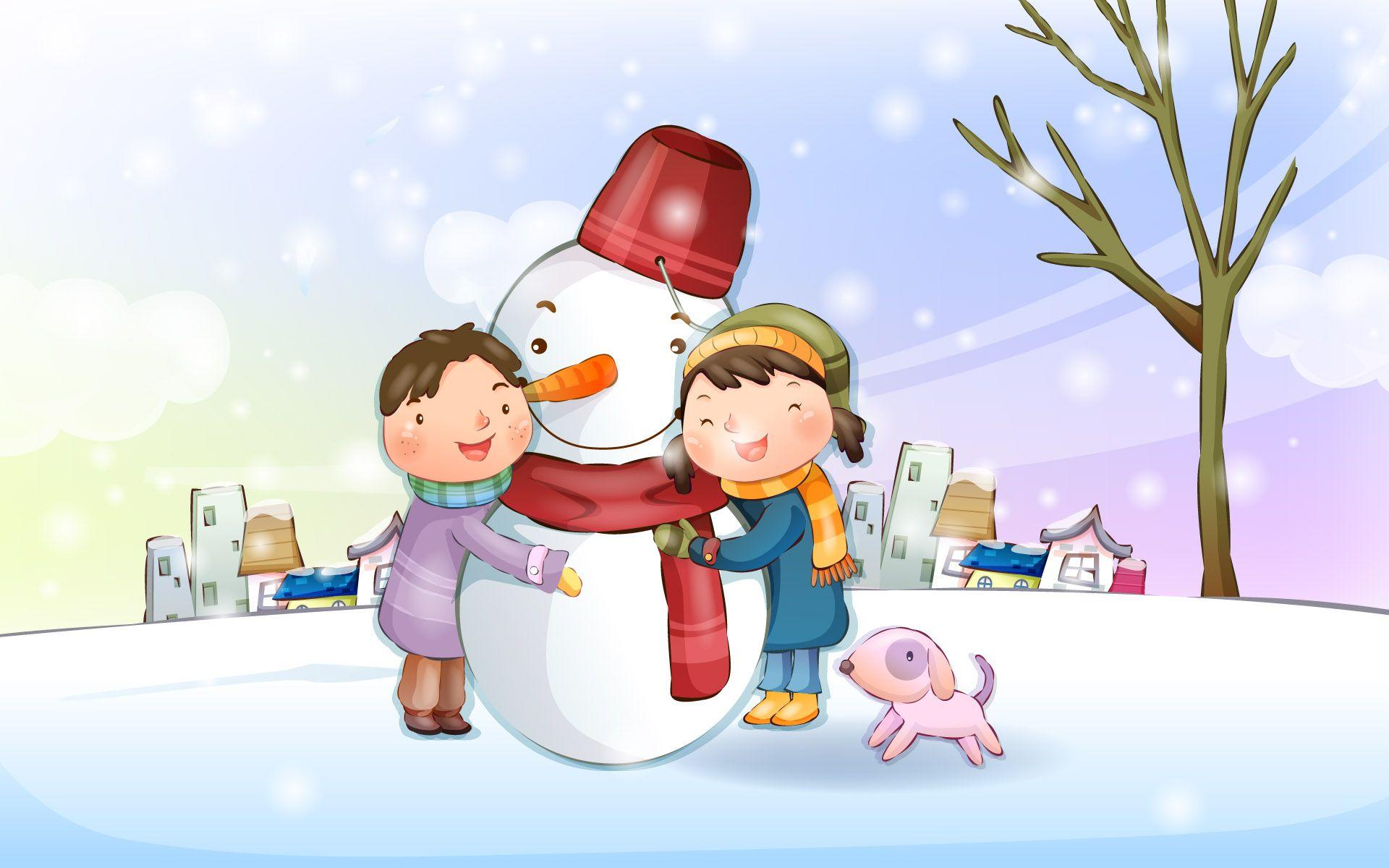 Winter Cartoon Wallpapers - Wallpaper Cave