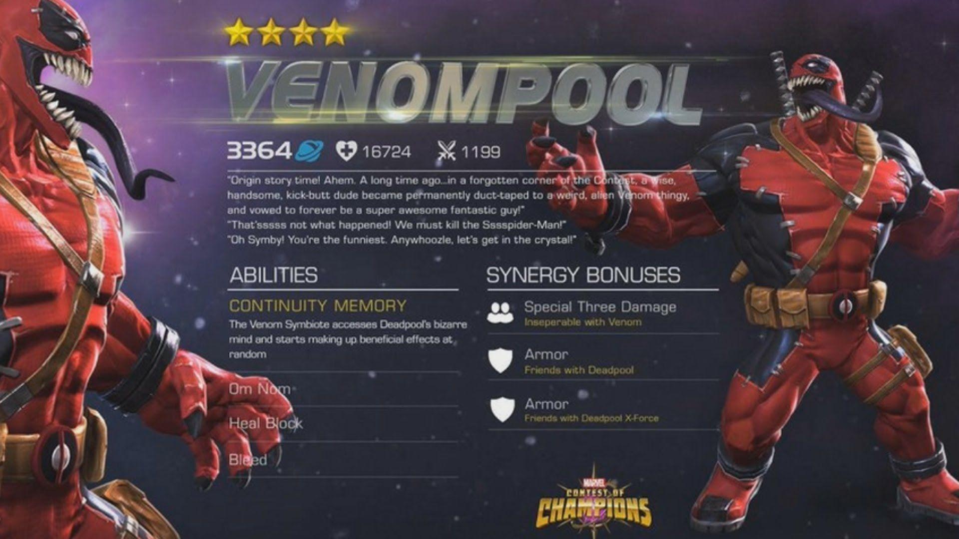 VENOMPOOL IS OUT NEXT. MARVEL: Contest Of Champions IOS Android
