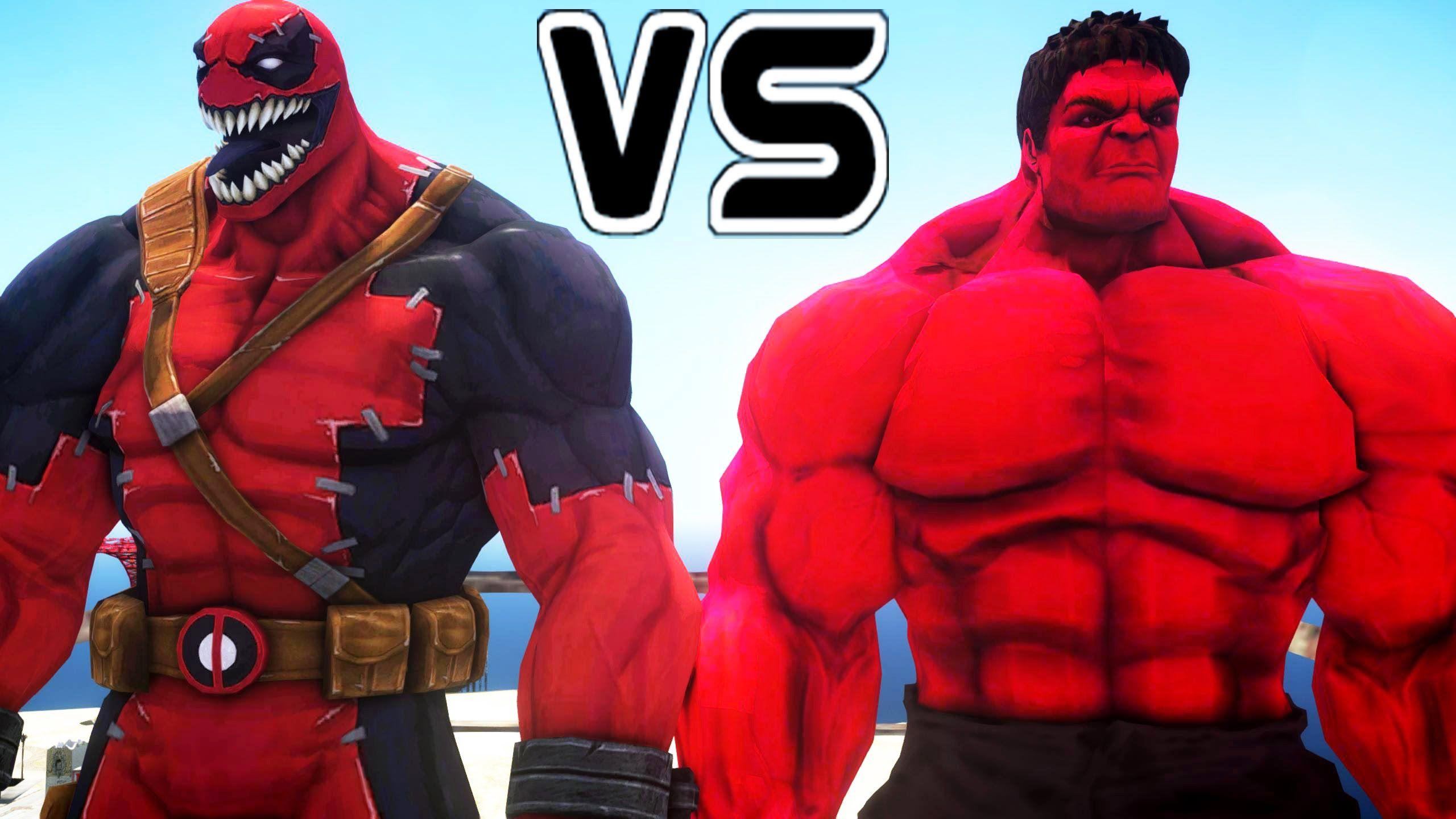 RED HULK VS VENOMPOOL