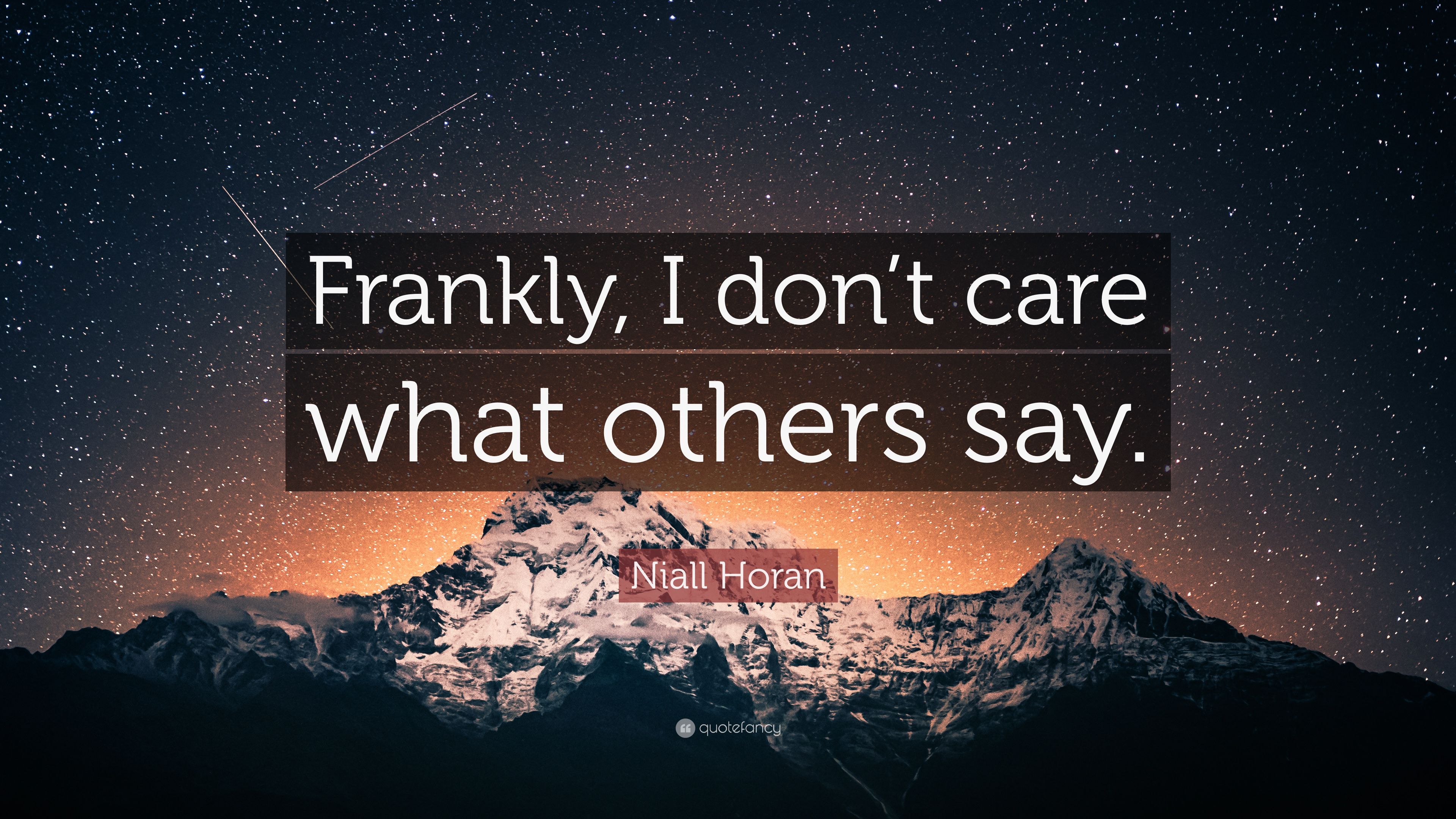 Niall Horan Quote: “Frankly, I don't care what others say.” 10