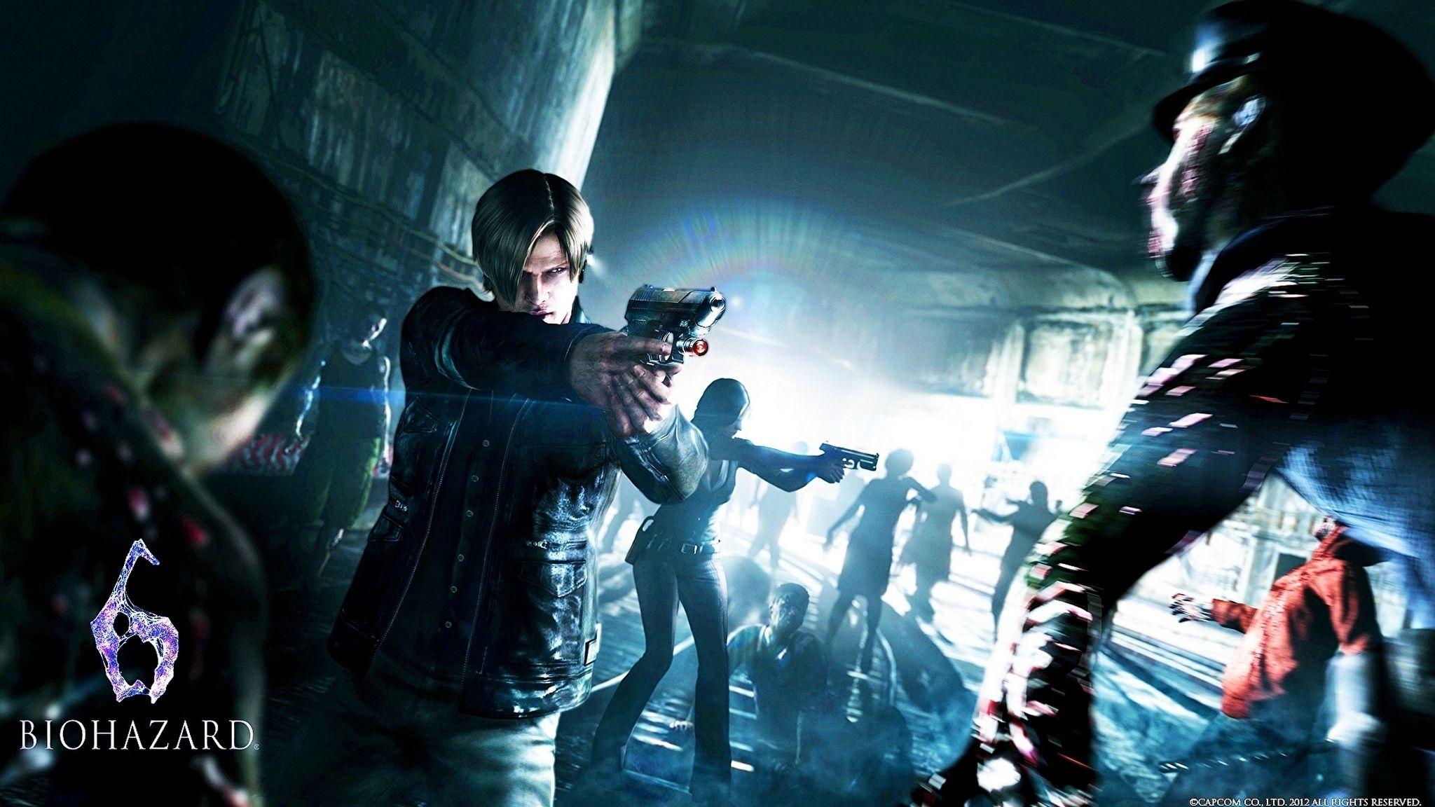 Photos Resident Evil Resident Evil 6 Pistols Warriors Leon 2048x1152