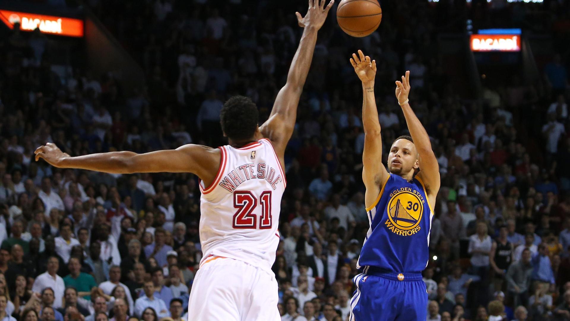 Curry won't let Whiteside's block party stop his 3s Video
