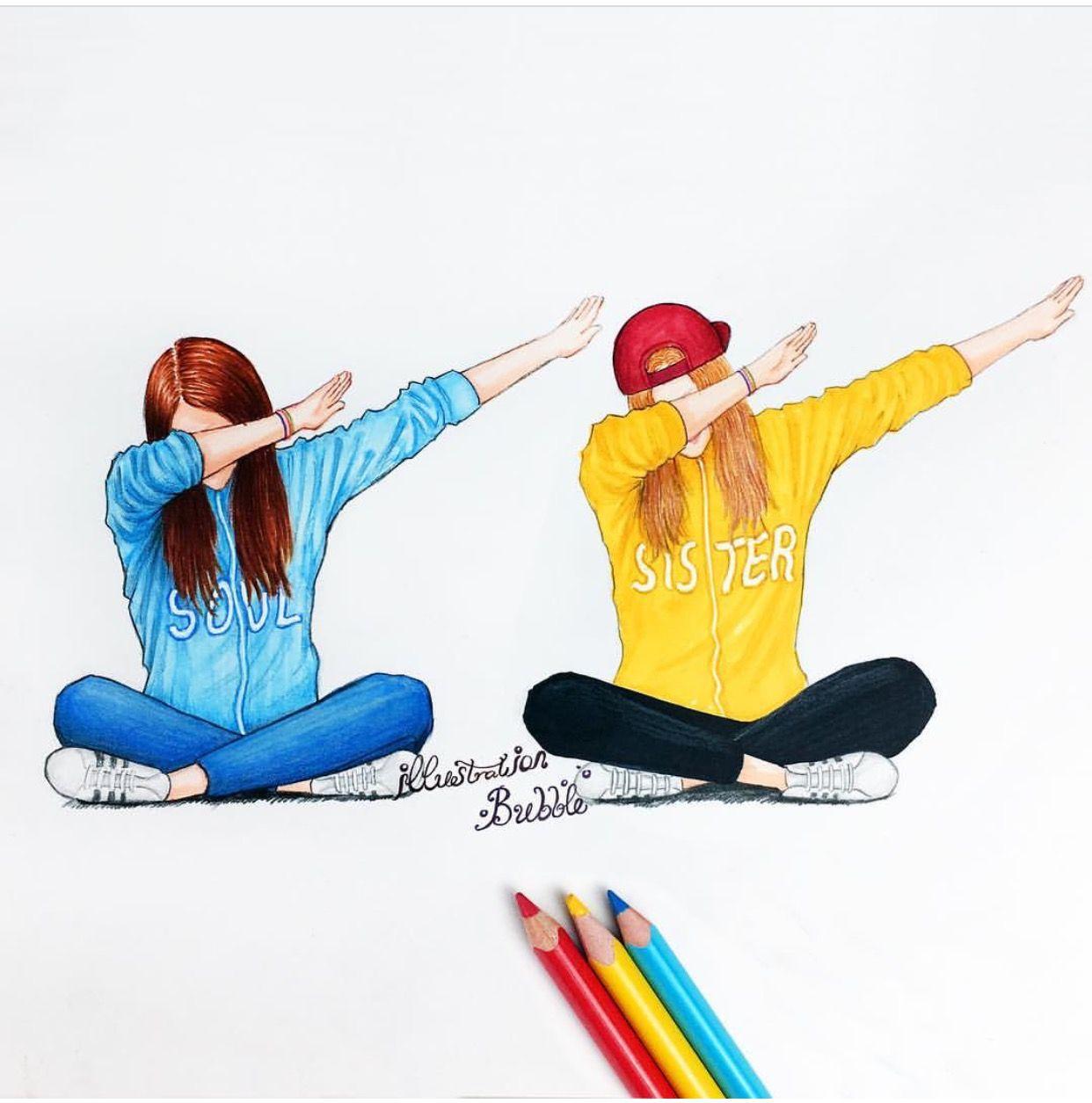 Dab with your friends. Mejores amigas dibujo, Imagenes de mejores amigas, Dibujos para amigas